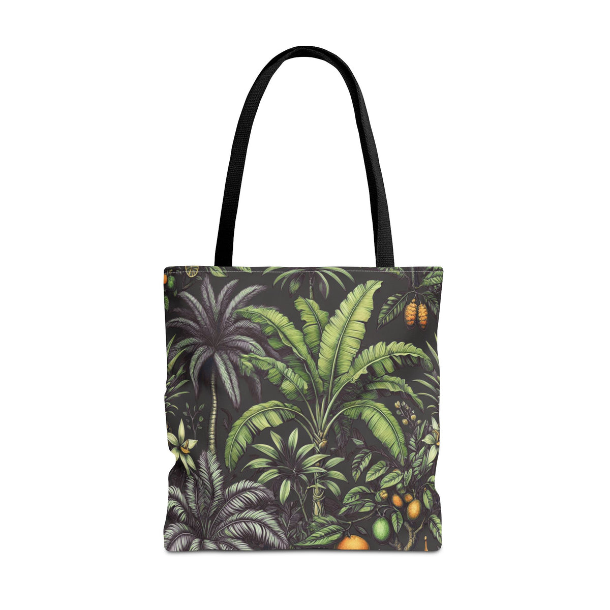 Tropical Fruit/Black Tote Bag - 3 Sizes