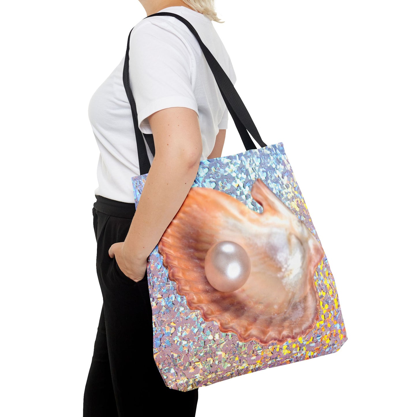 Disco Peach Pearl & Shell Tote Bag - 3 Sizes