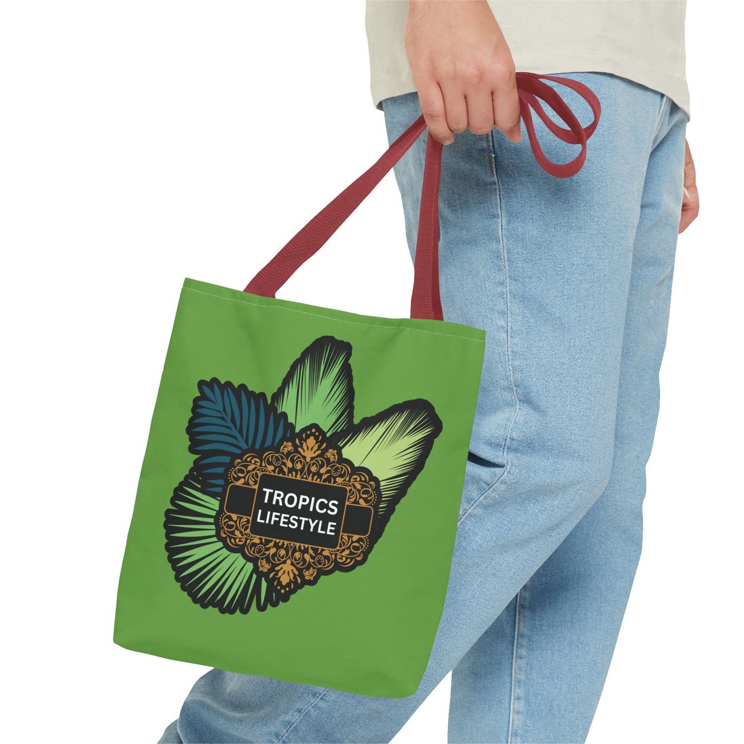 Elegant Tropics Lifestyle Logo Tote Bag - 3 Sizes, Green