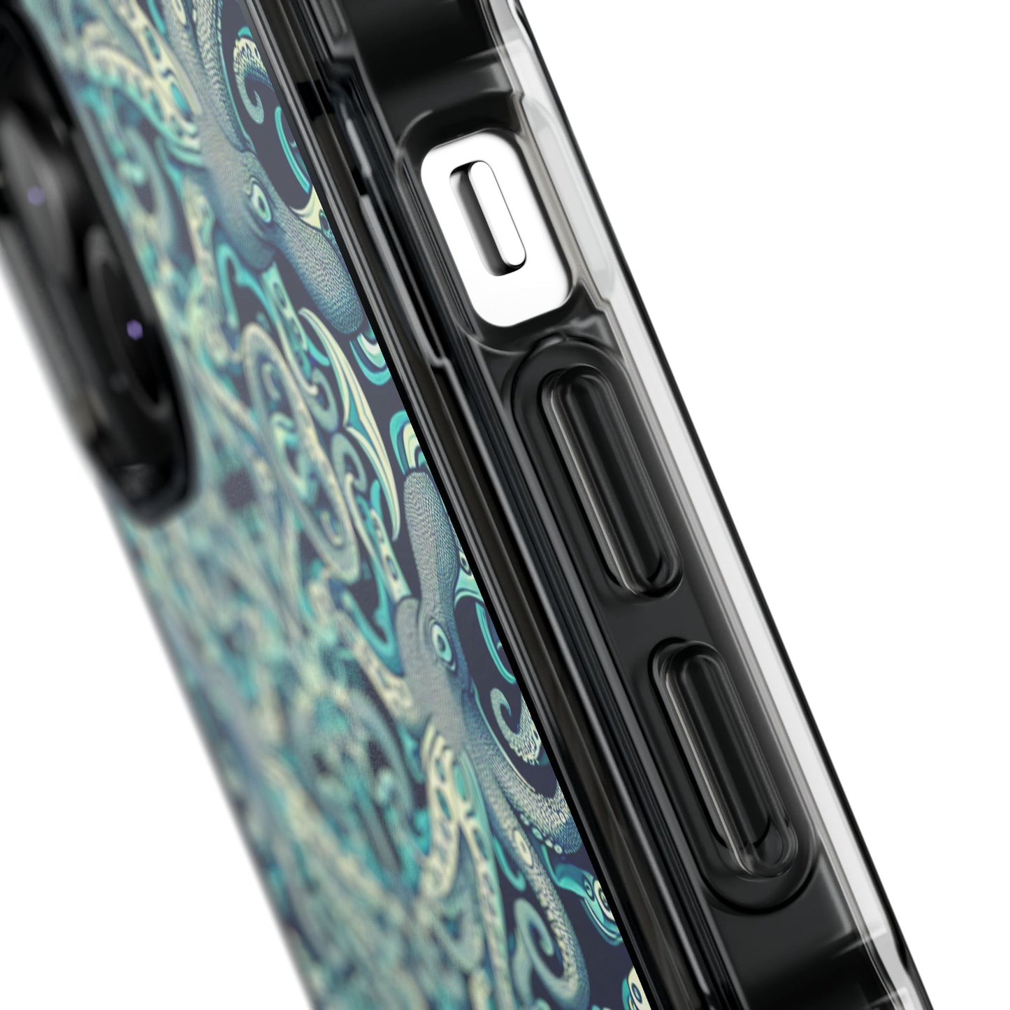 Twisted Aqua Octopus Magnetic Clear Phone Case, Many Models