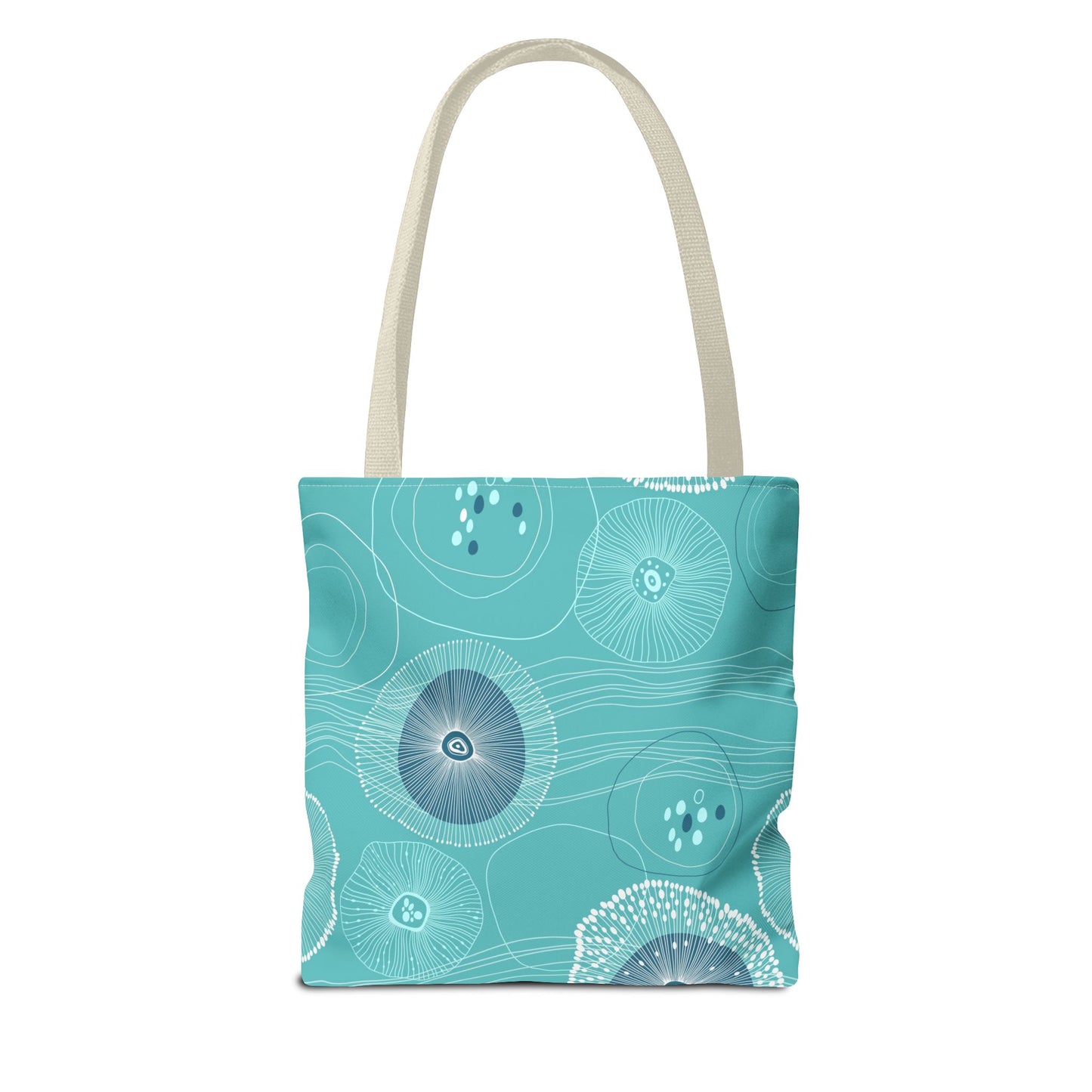 Plankton Drift Teal Tote Bag - 3 Sizes