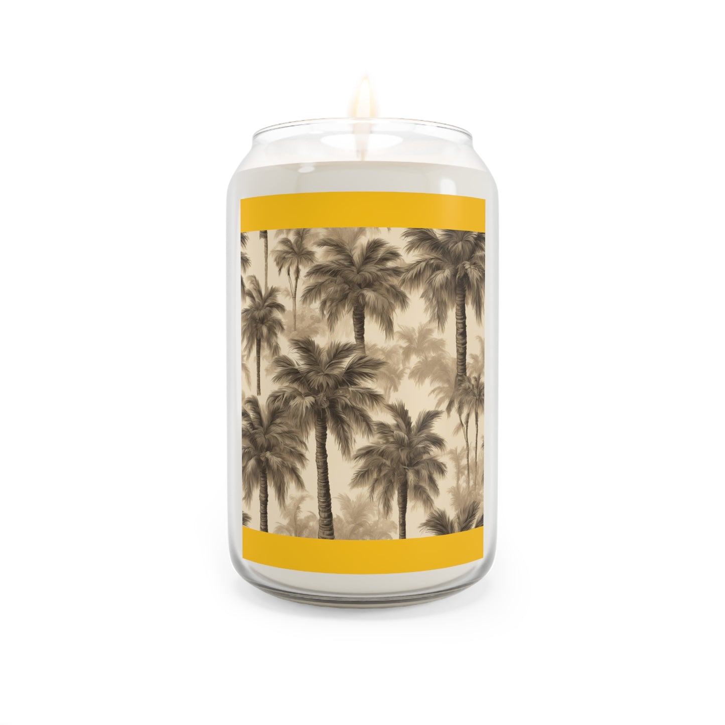 Scented Candle, 13.75oz - Lisa's Fluffy Palms, yellow