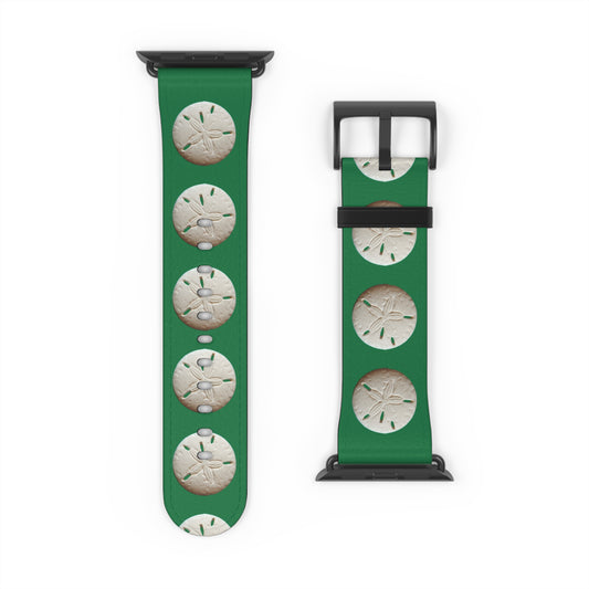 Apple Watch Band - Sand Dollar Parade, dark green