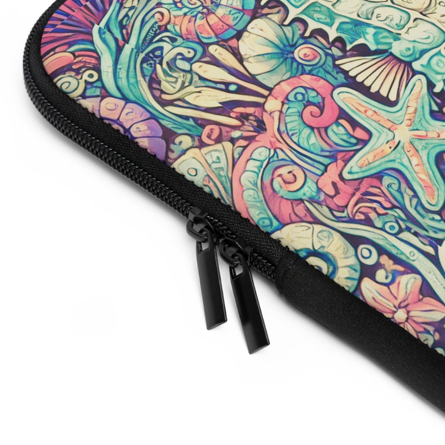 Tropical Laptop Sleeve, 5 Sizes - Perfect for Beach Lovers & Students / Seahorses, Retro