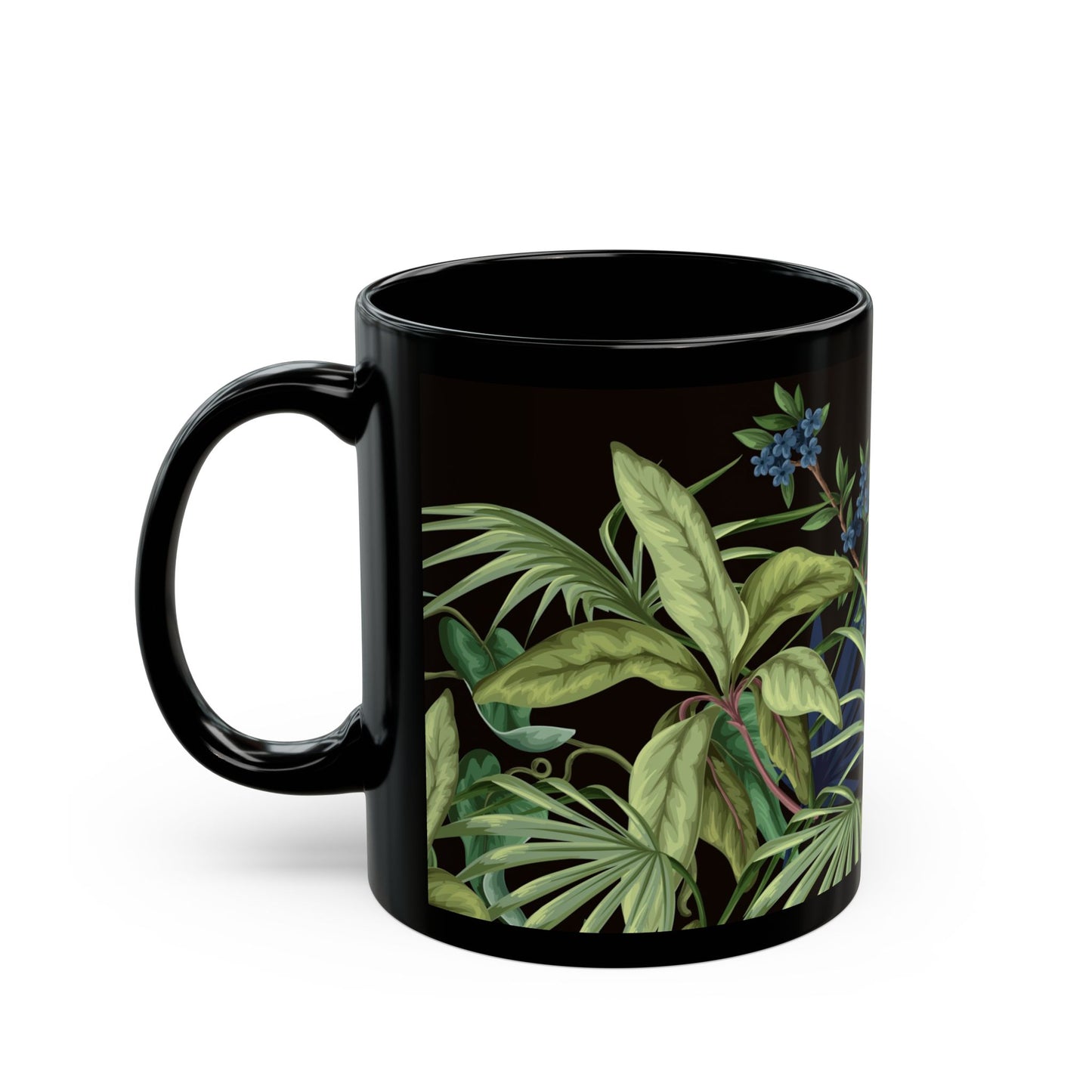 Midnight Jungle Black Coffee Mug