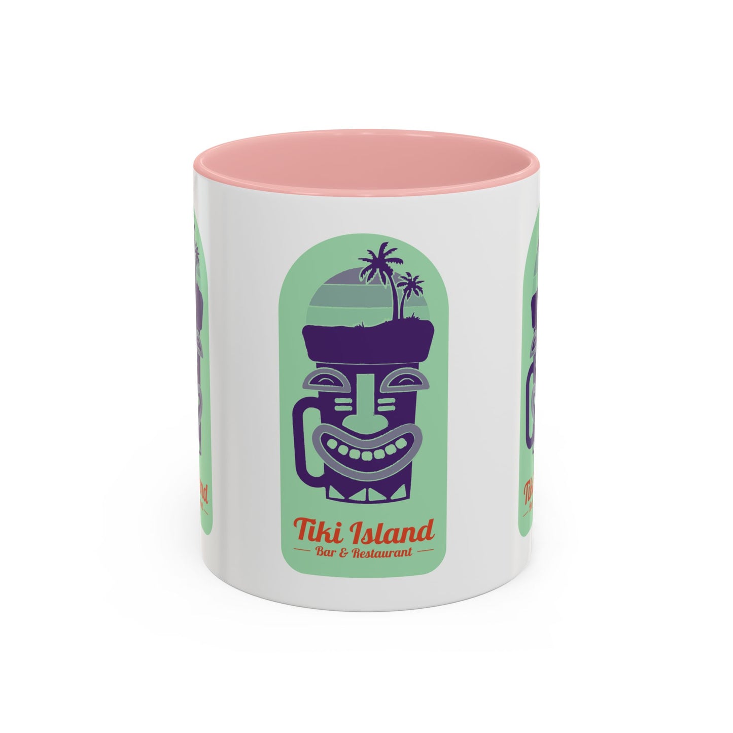 Tiki Island Accent Coffee Mug - Fun Tropical Drinkware for Beach Vibes, green