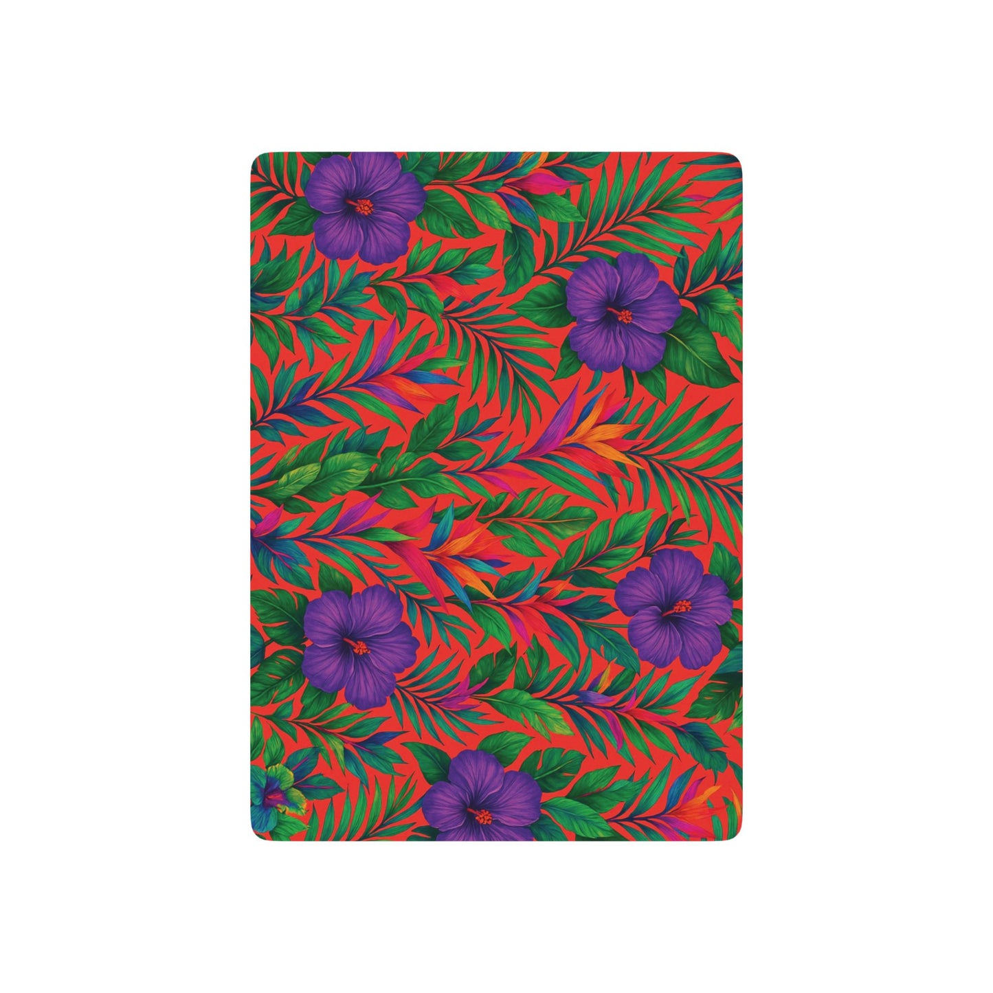 Poker Playing Cards - Midnight Flower Coral