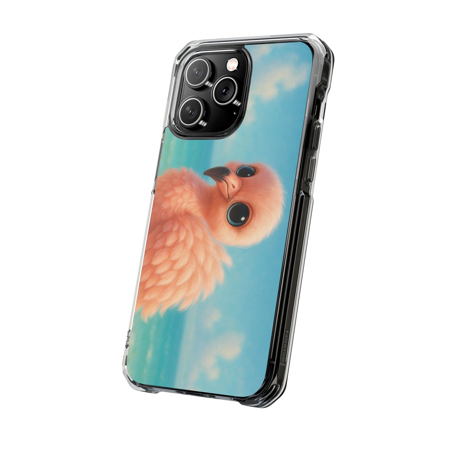 Baby Flamingo Magnetic Clear Phone Case, Many Models
