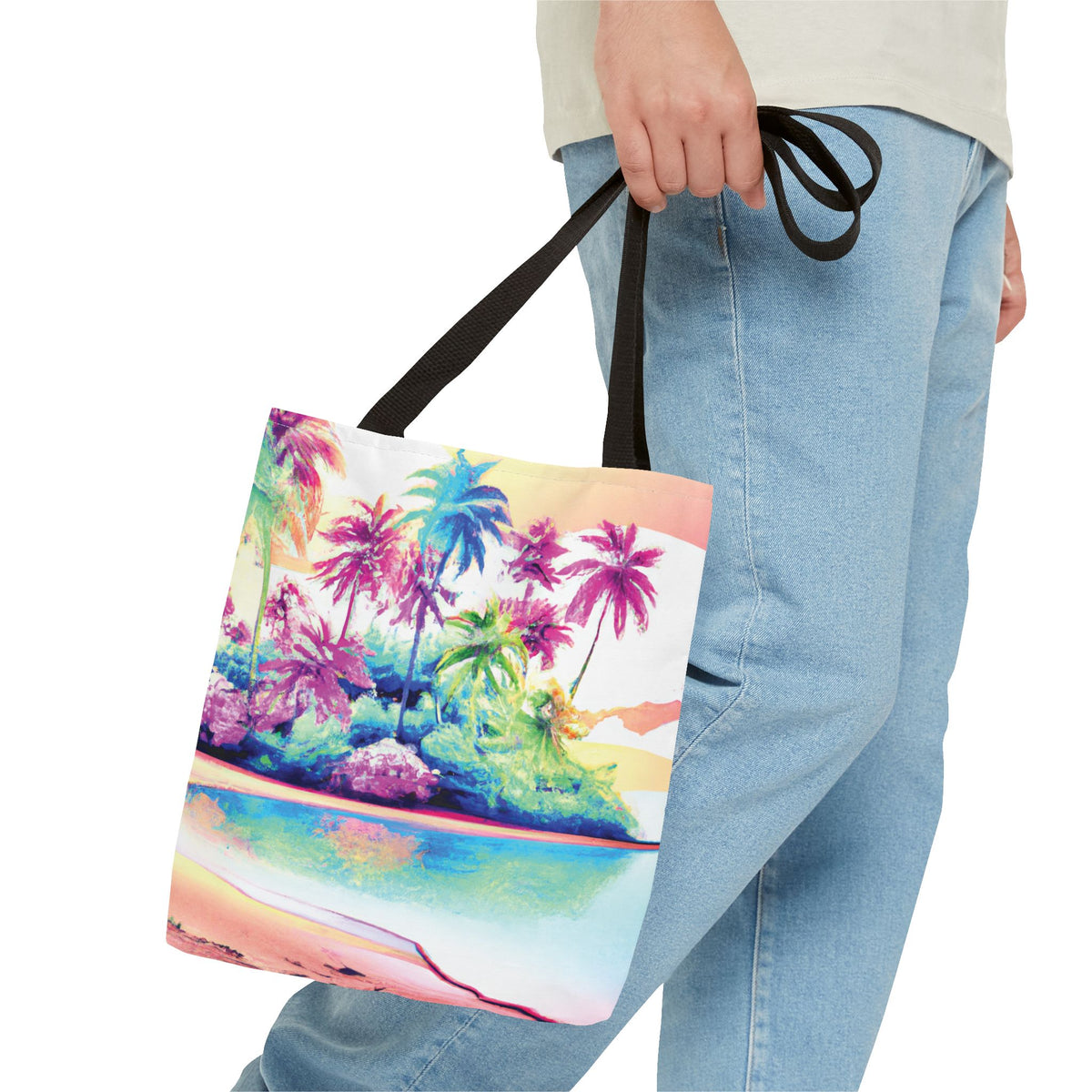 Watercolor Beach Tote Bag - 3 Sizes