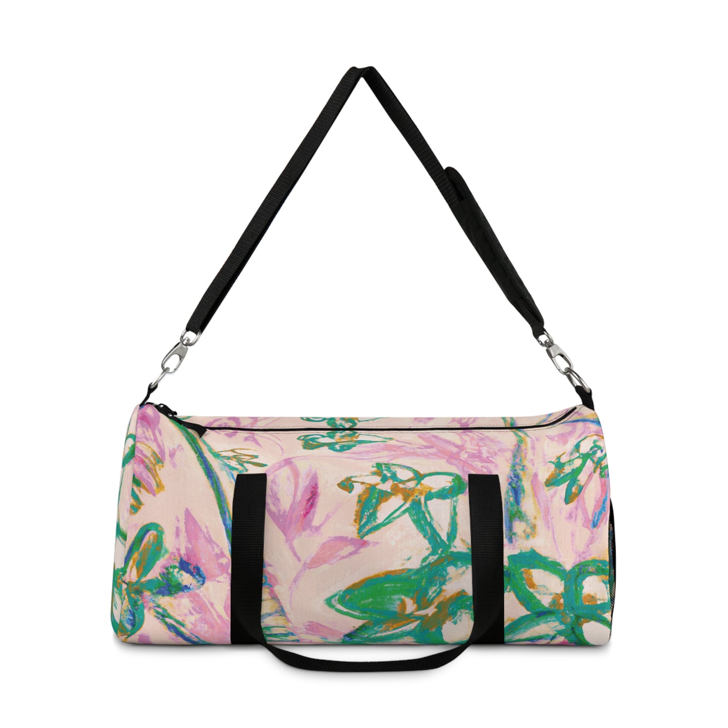 Tropical Rainforest Duffel Bag - Perfect for Travel and Gym / Tropical Doodles, Pink