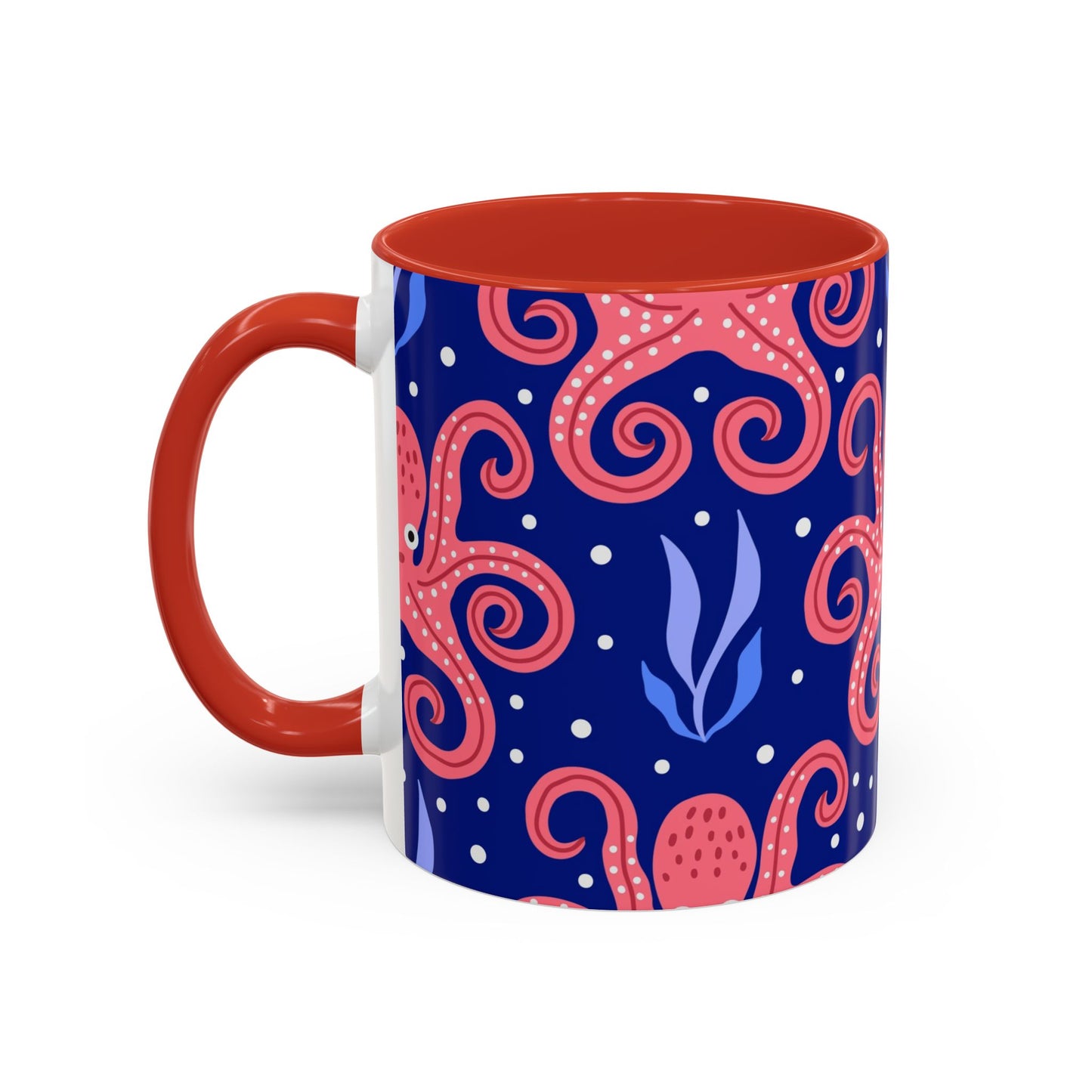 Accent Coffee Mug (11, 15oz), Tentacle Twist Octopus / Various Colors