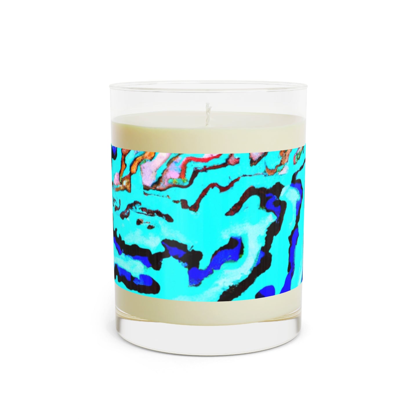 Wild Coral Reef/Turquoise Scented Candle - 11oz Full Glass, Tropical Decor