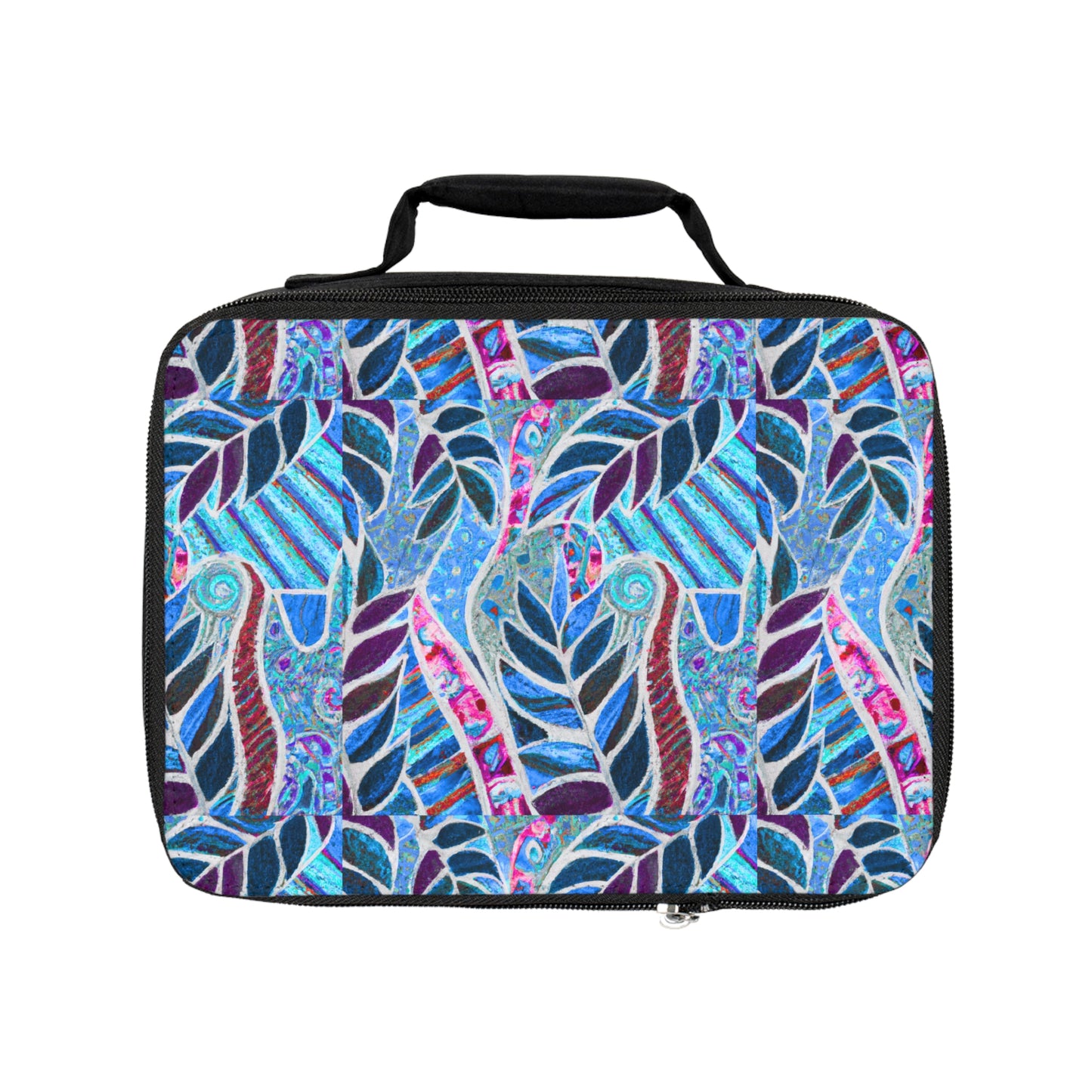 Amazon Whimsy/Blue Lunch Bag - Eco-Friendly Insulated Tote, Adult and Child Lunchbox / Perfect for Picnics, Beach Outings