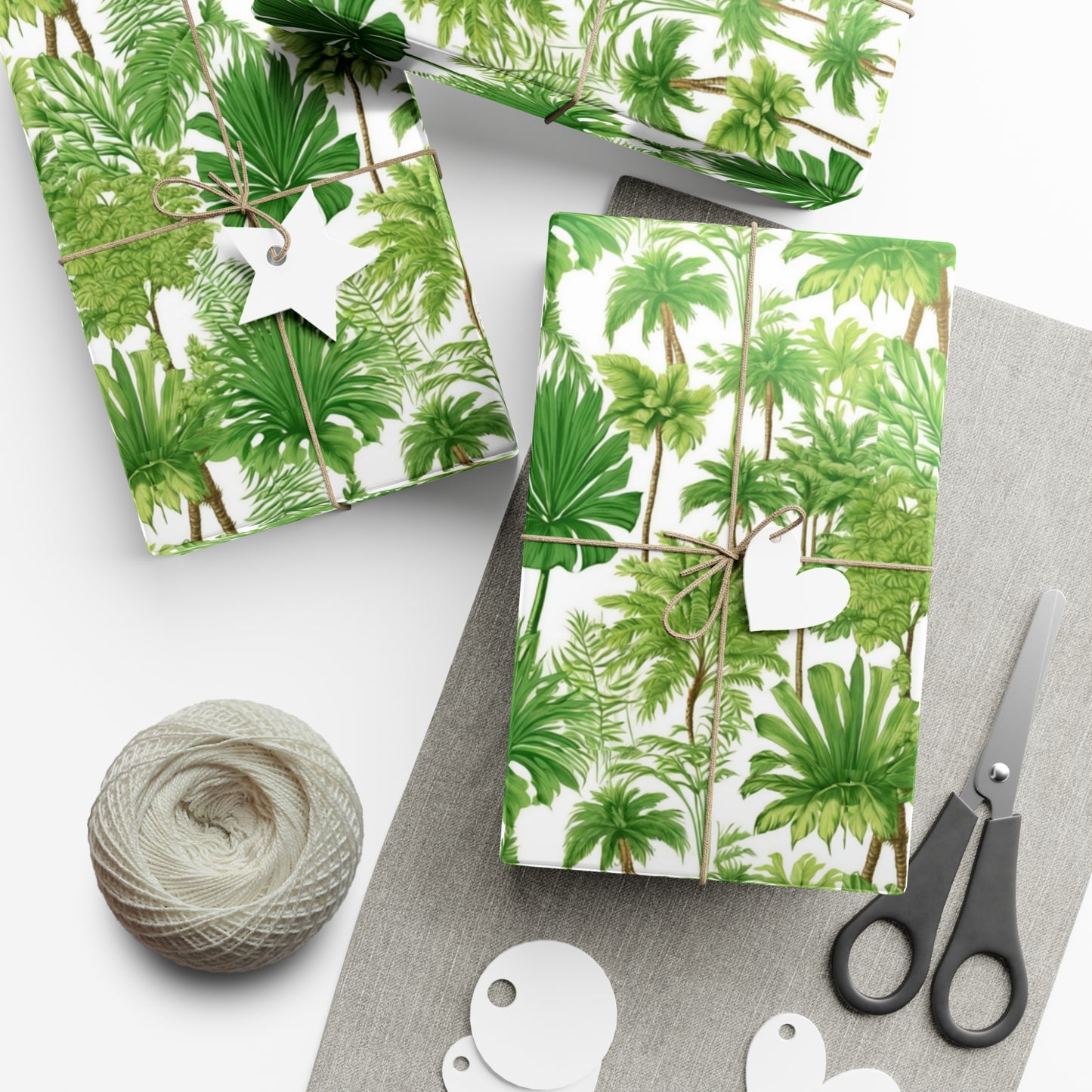 Wrapping Paper - Tropical Gift Wrap for All Occasions / 3 Sizes, 2 Finishes / Violet's Favorite Palms