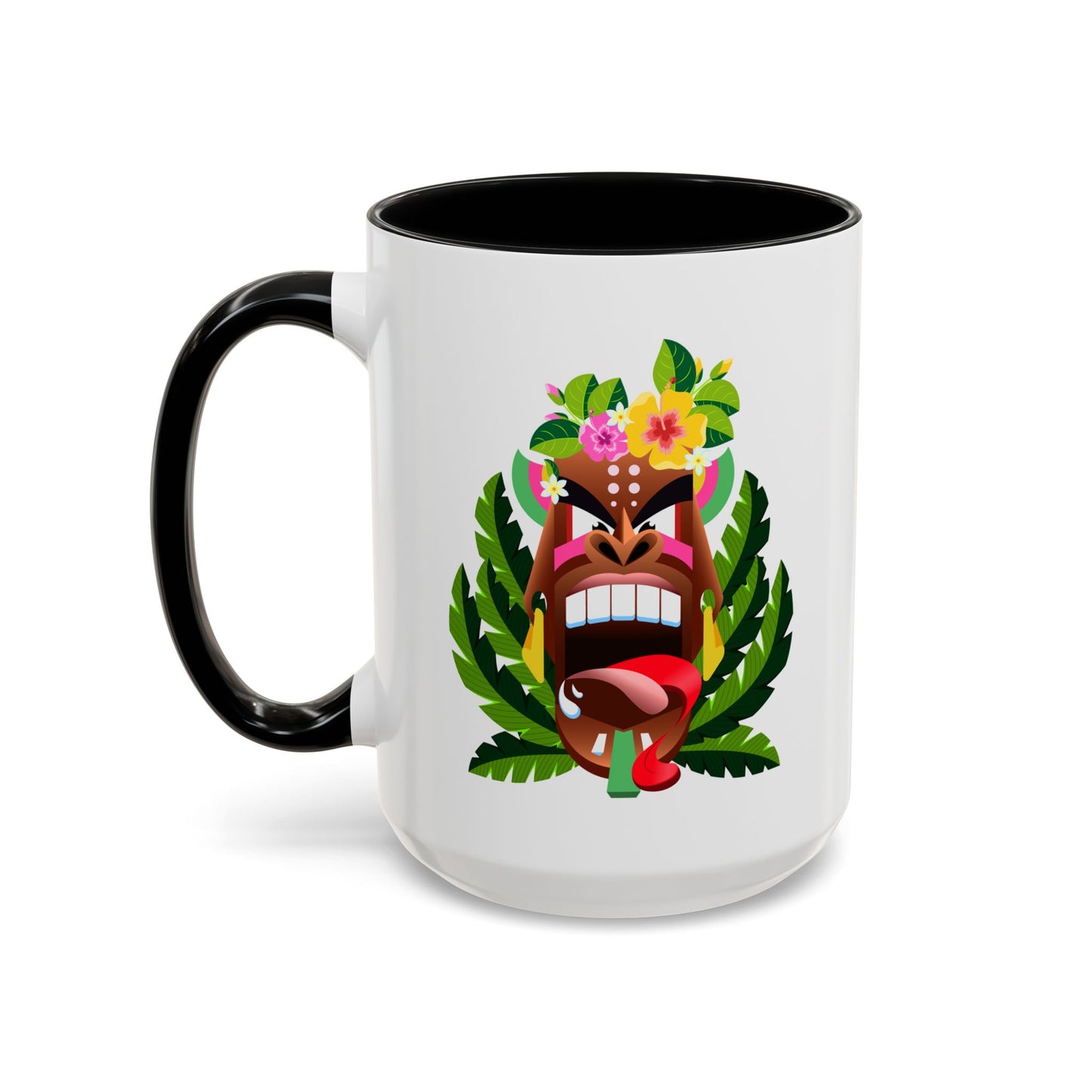 Accent Coffee Mug (11, 15oz), 8 Colors - Tiki Boss Alelo