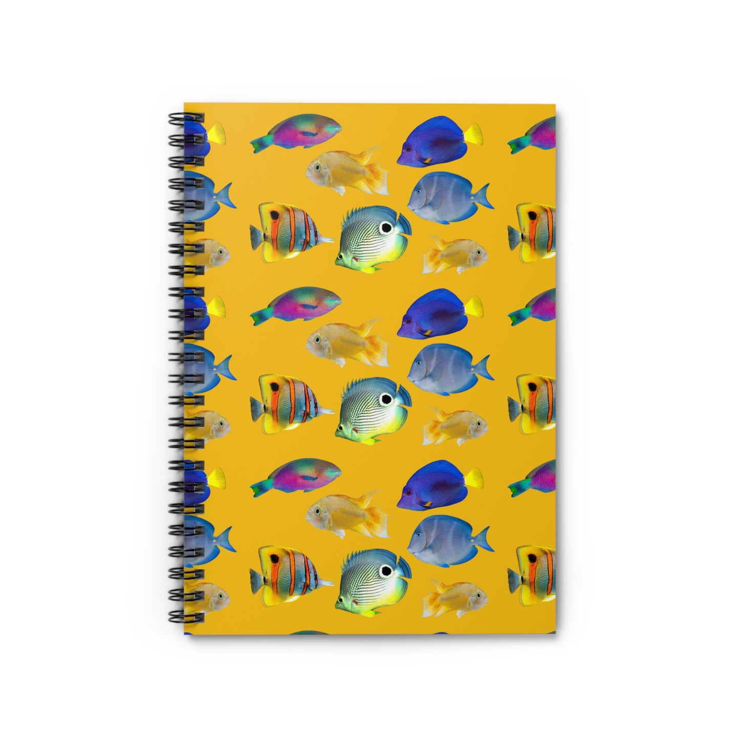 Spiral Notebook - Tropical Fish, Yellow