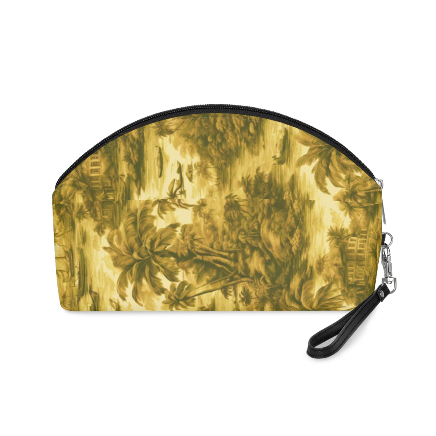 Makeup Bag - Tropical Toile #1, MACRO gold