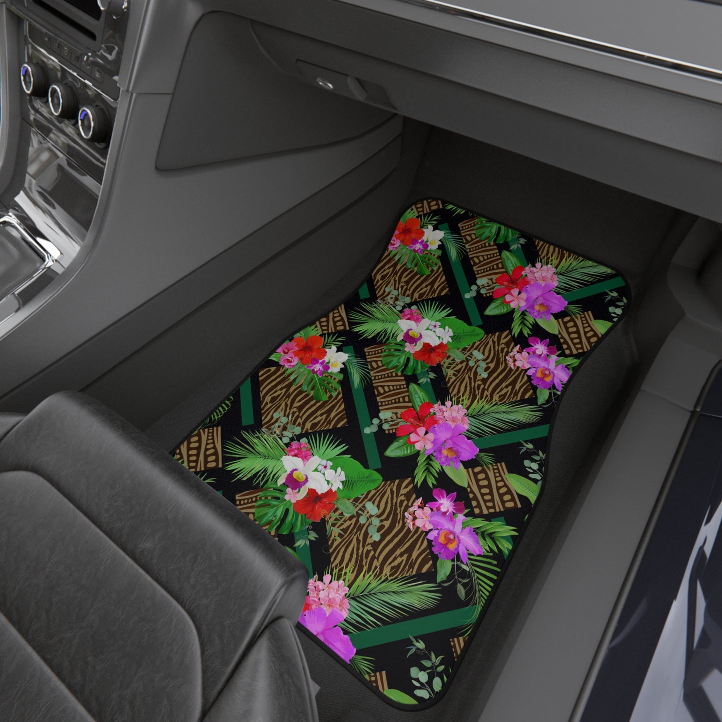 Tropical Tiki Orchids Front Car Mats - SET of 2