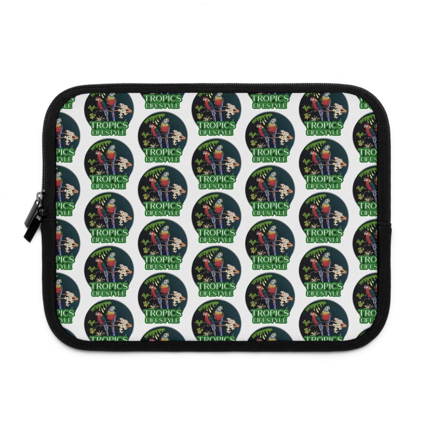 Tropical Laptop Sleeve, 5 Sizes - Perfect for Beach Lovers & Students / Two Brazilian Parrots