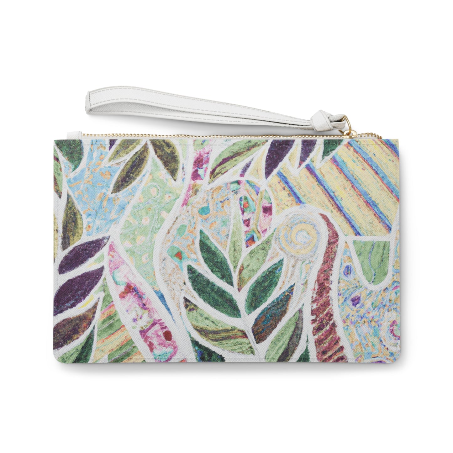 Tropical Faux Leather Clutch Bag - Perfect for Beach Adventures & Summer Vacations / Amazon Whimsy, Vintage