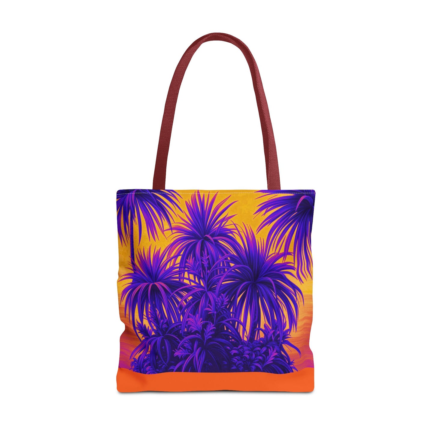 Tiny Palm Island Pop/Orange Tote Bag - 3 Sizes