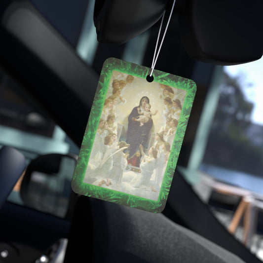 Car Air Freshener - Tropical GLOW Mary With the Angels, Religious