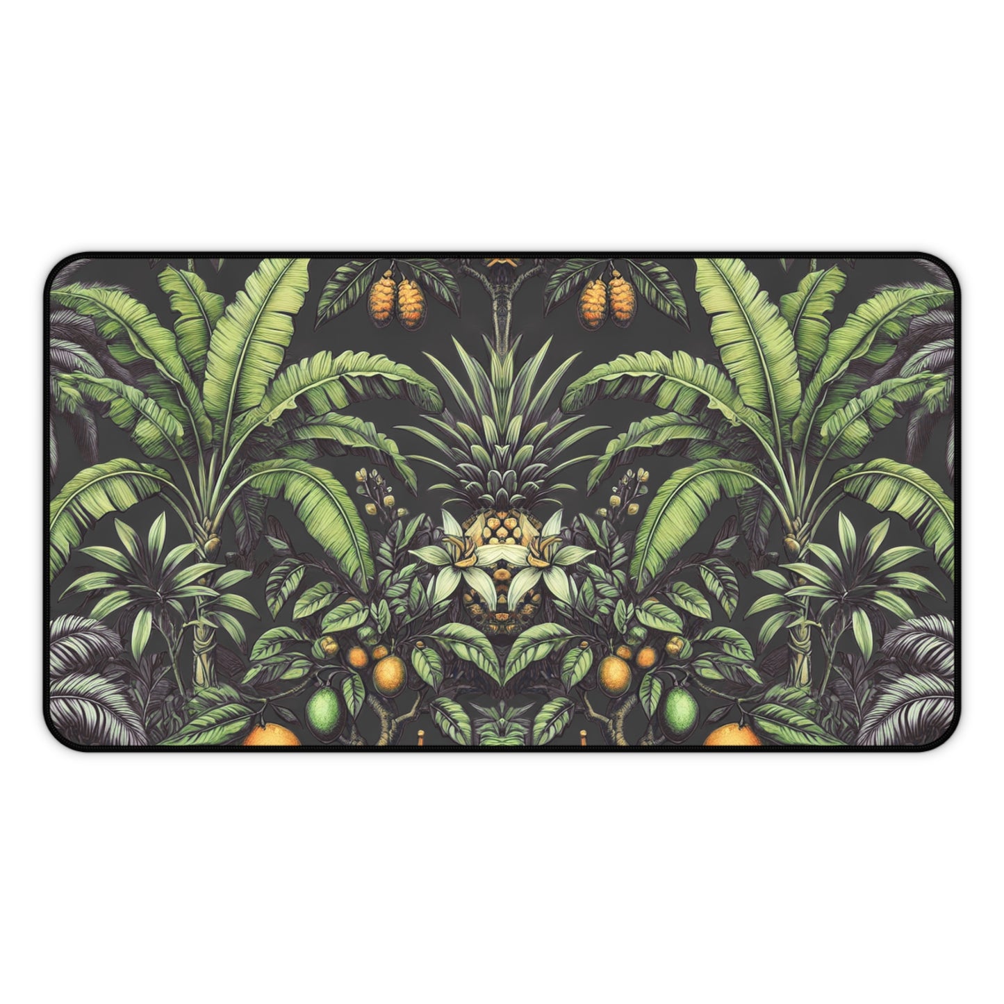 Tropical Mouse Pad/Desk Mat, 3 Sizes - Perfect for Home Office / Tropical Fruit, Black