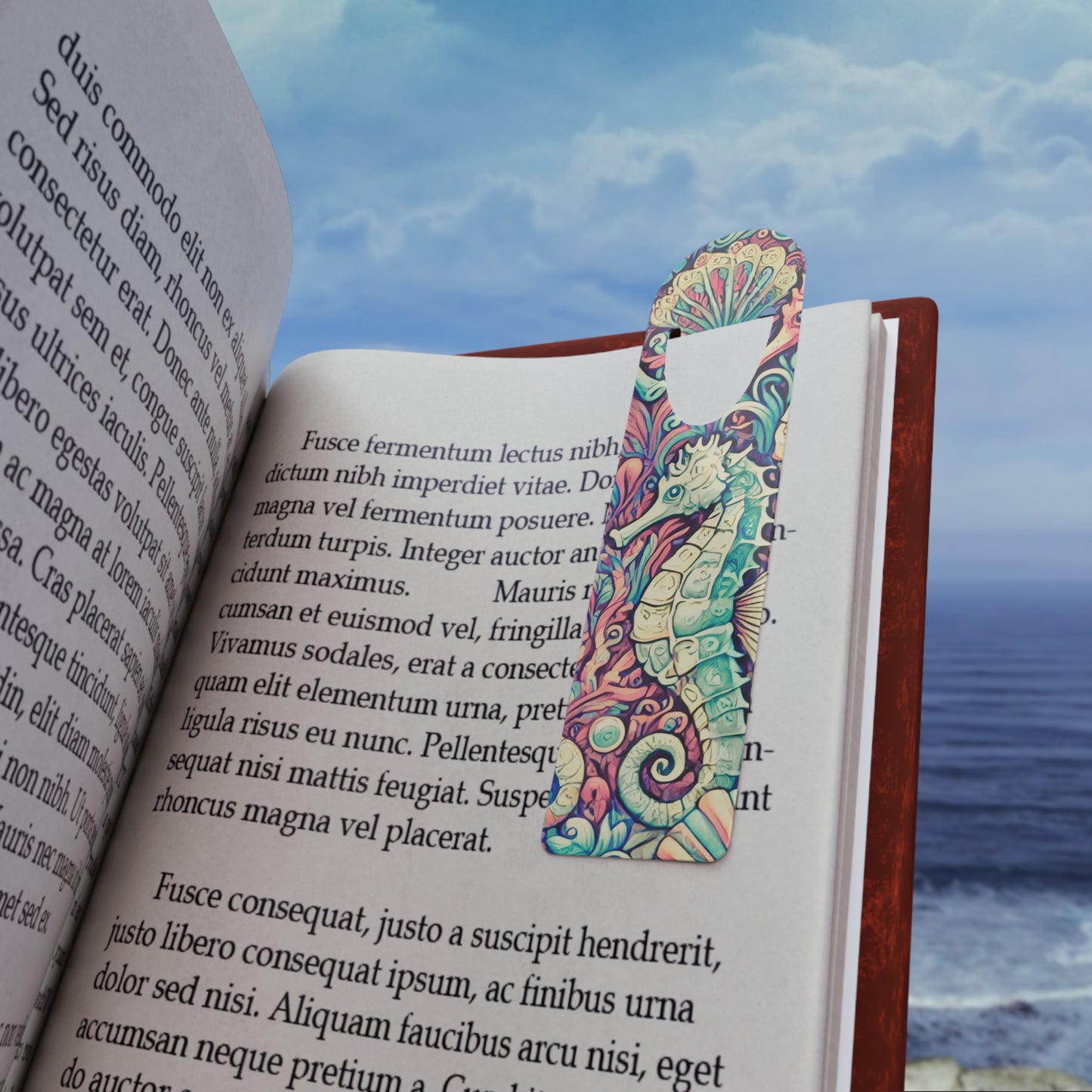 Bookmark - Aluminum, Sally the Seahorse Retro