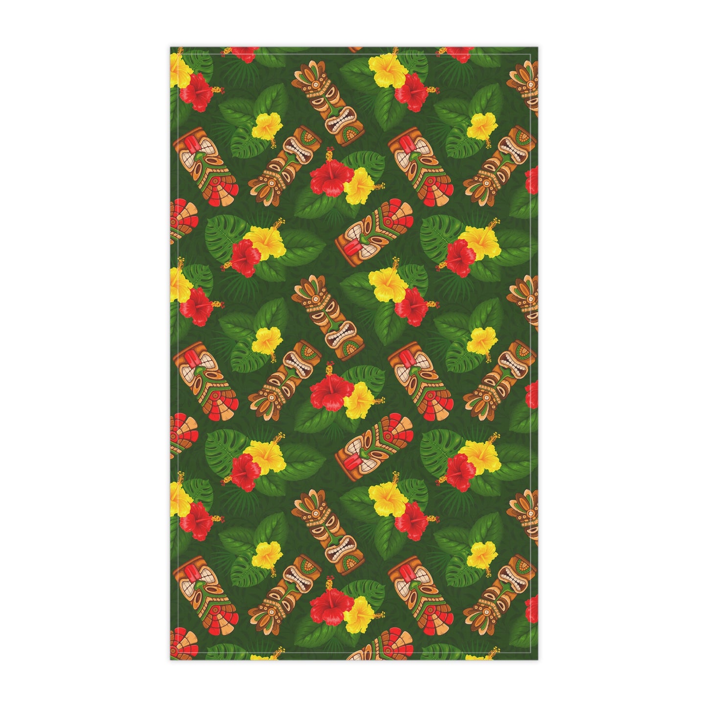 Tea Towels (cotton, poly) - Tiki Hibiscus Garden