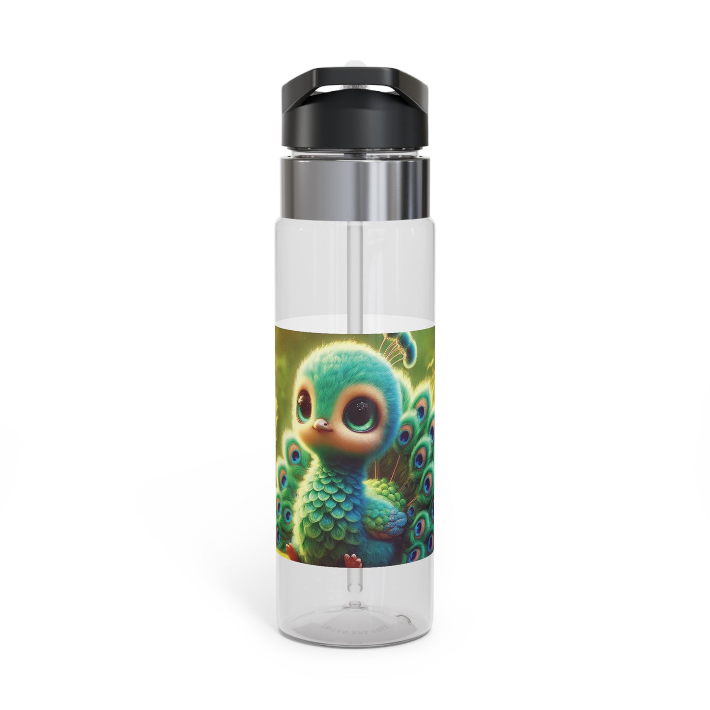 Tropical 20oz Tritan Sport Water Bottle -  Leakproof, Lightweight, BPA-Free / Baby Peacock