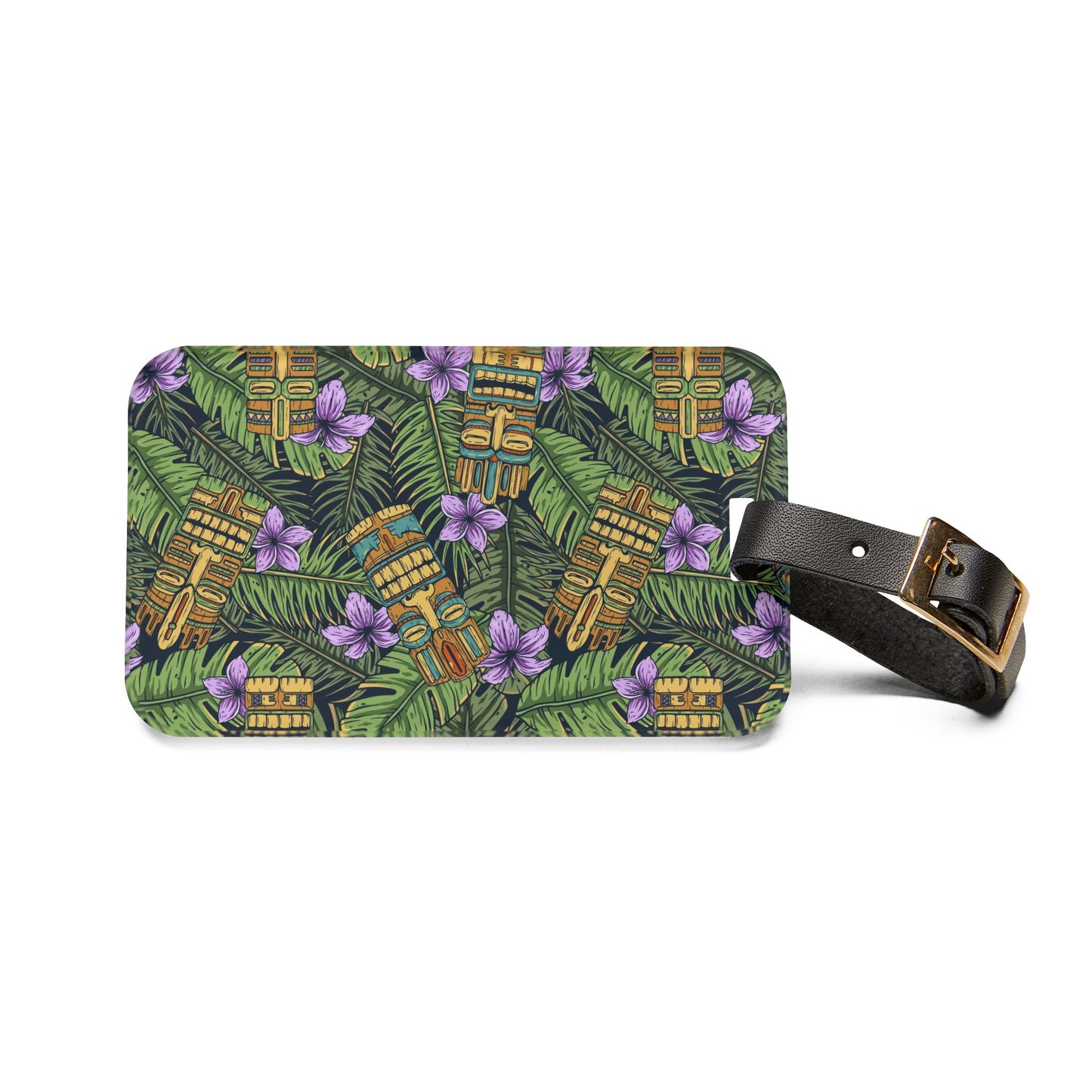 Luggage Tag - Tiki Purple Greenery