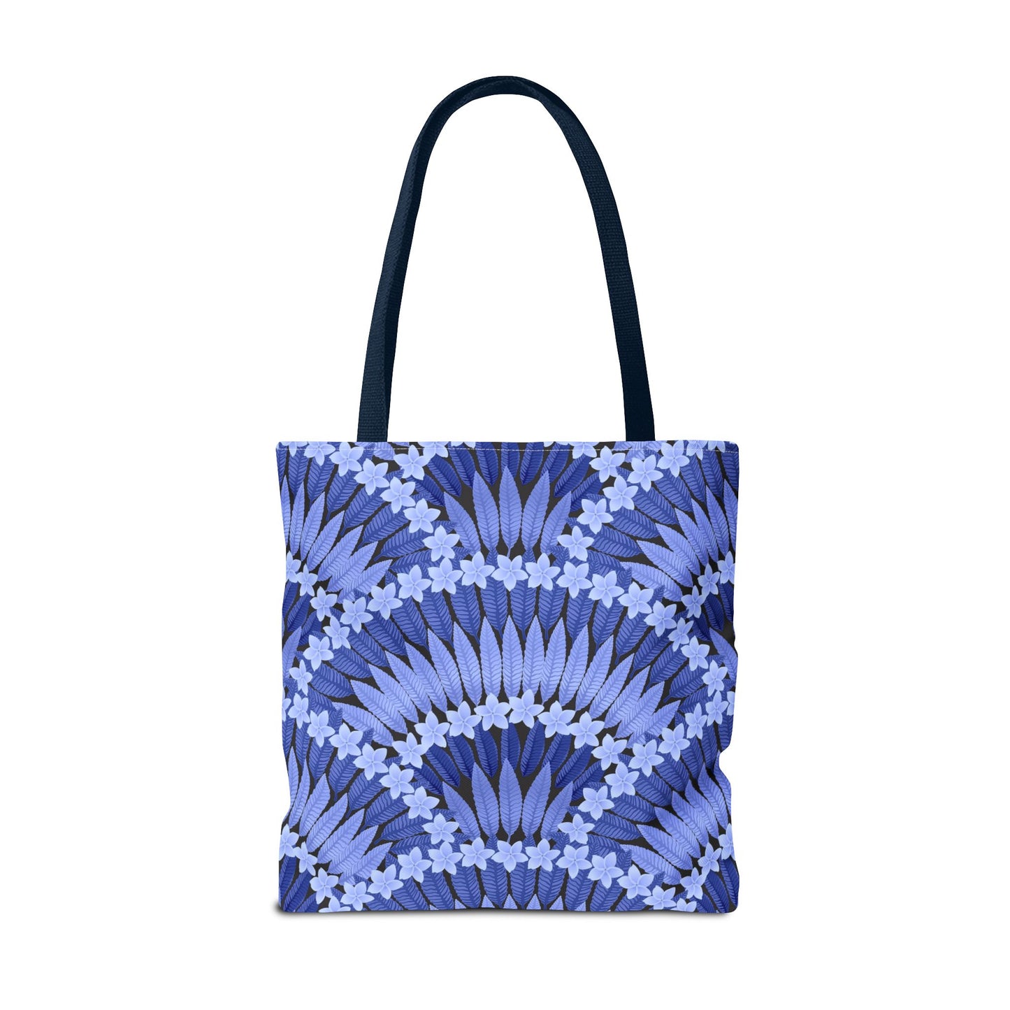 Plumeria and Palms Blue Tote Bag - 3 Sizes