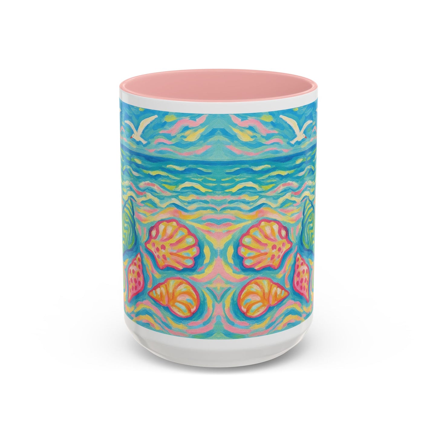 Accent Coffee Mug (11, 15oz), 8 Colors - Glow Seashells