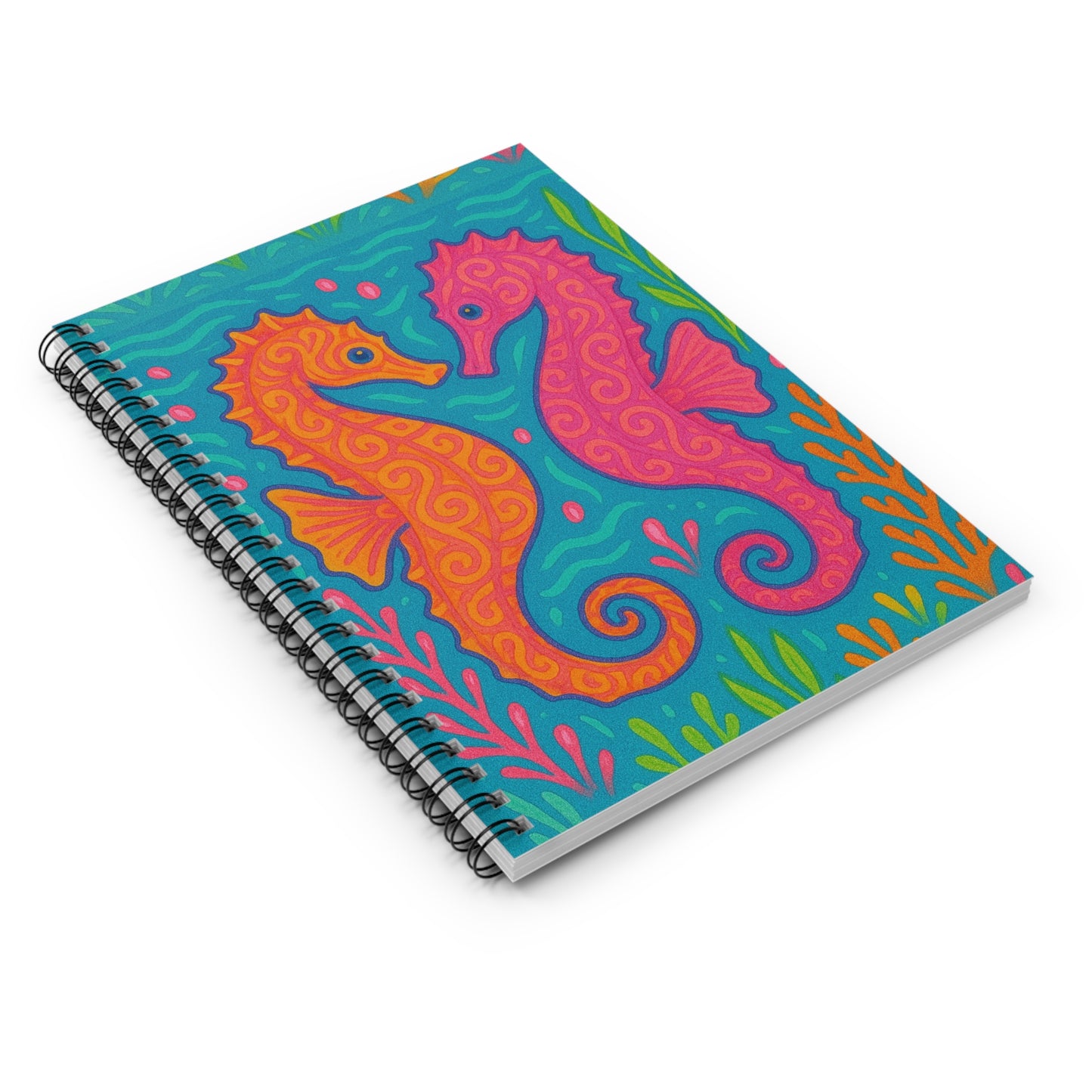 Spiral Notebook - Sunset Seahorses