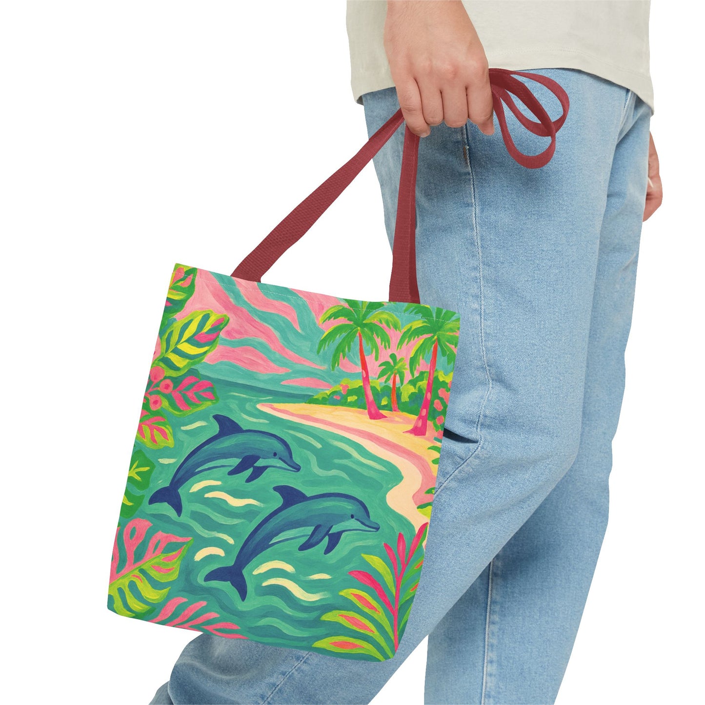 Jumping Dolphins Tote Bag - 3 Sizes