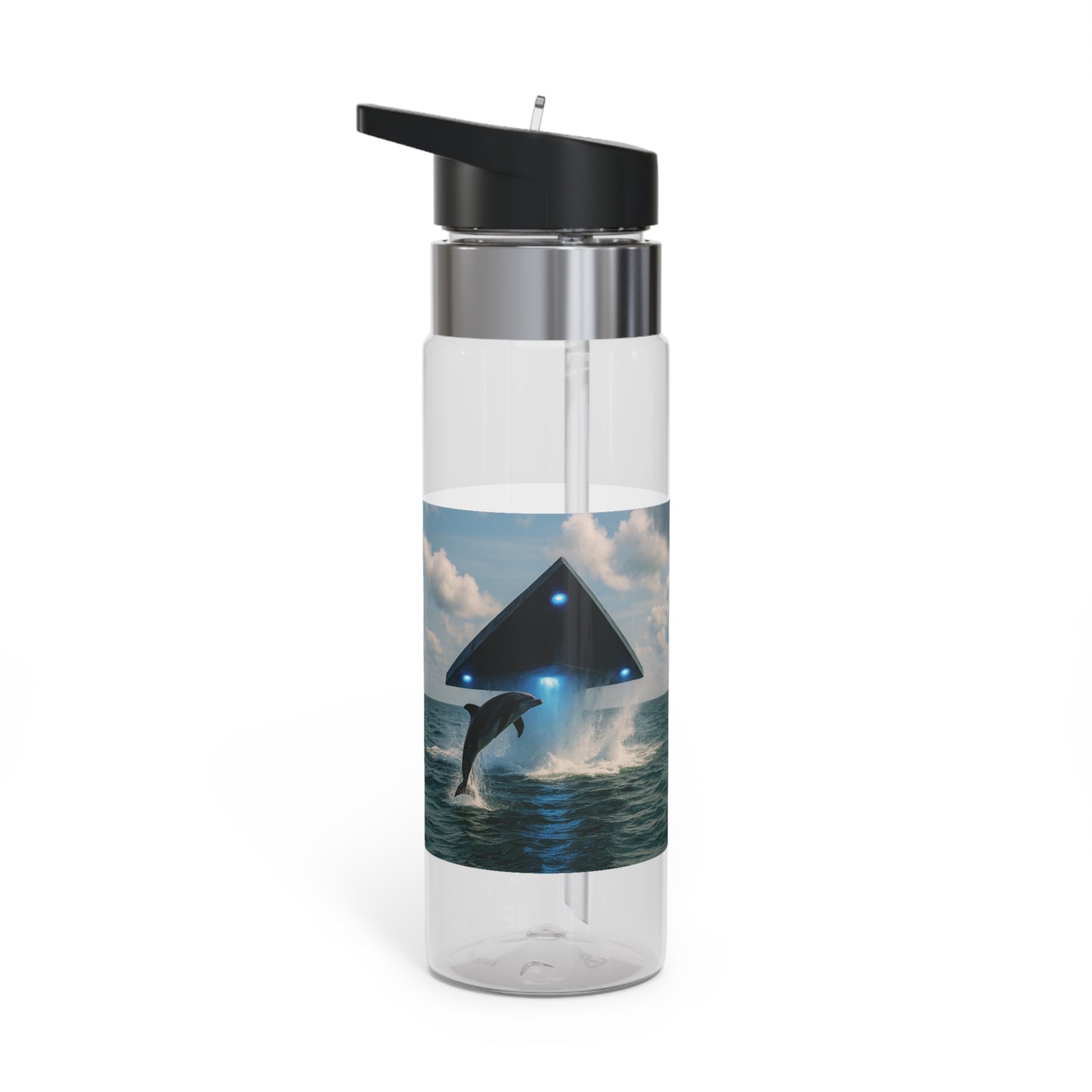 Tropical 20oz Tritan Sport Water Bottle -  Leakproof, Lightweight, BPA-Free / UFO and Dolphin
