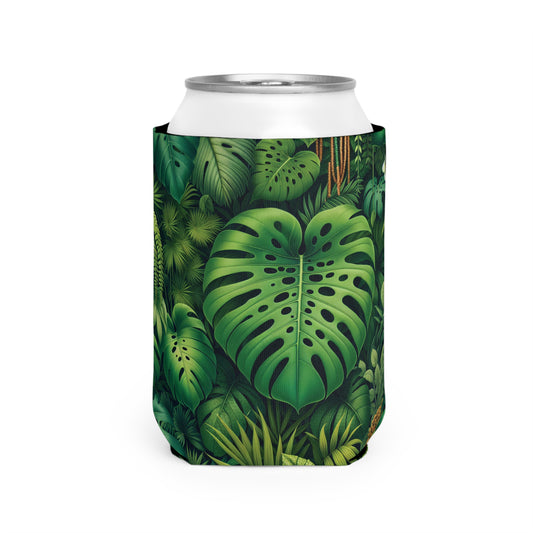 Rainforest Greenery Can Cooler Sleeve - Perfect for Outdoor Picnics