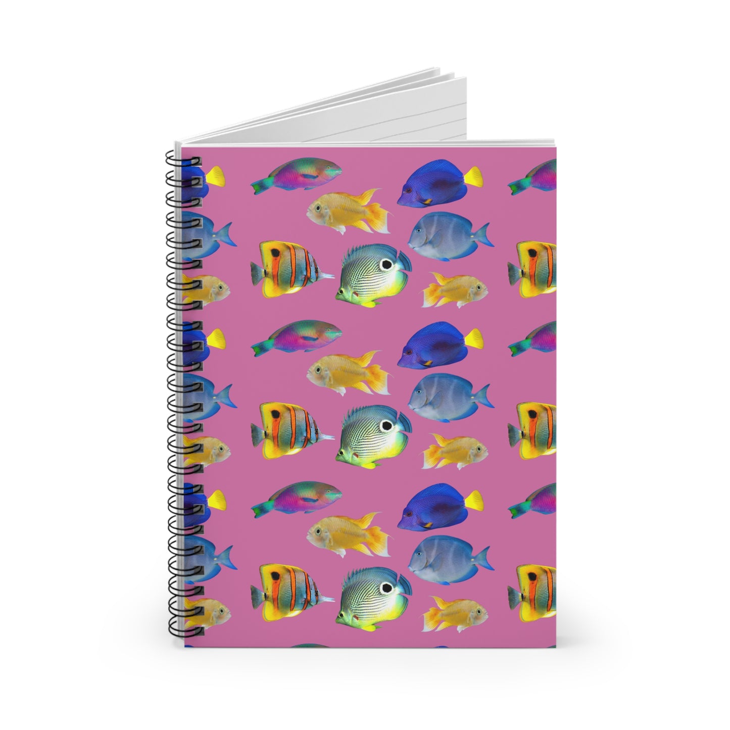 Spiral Notebook - Tropical Fish, Lt. Pink