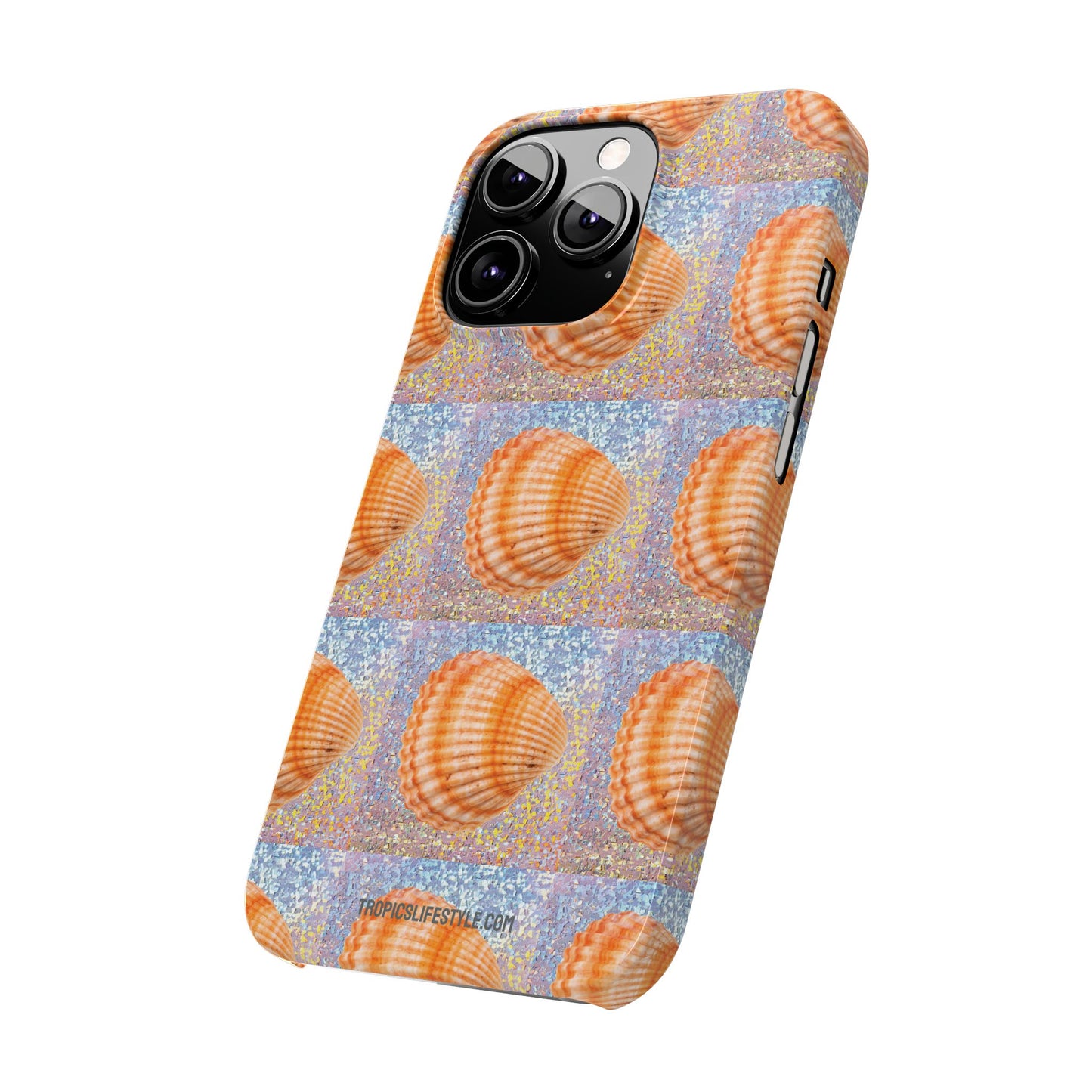 Slim Phone Cases - Disco Orange Scallop