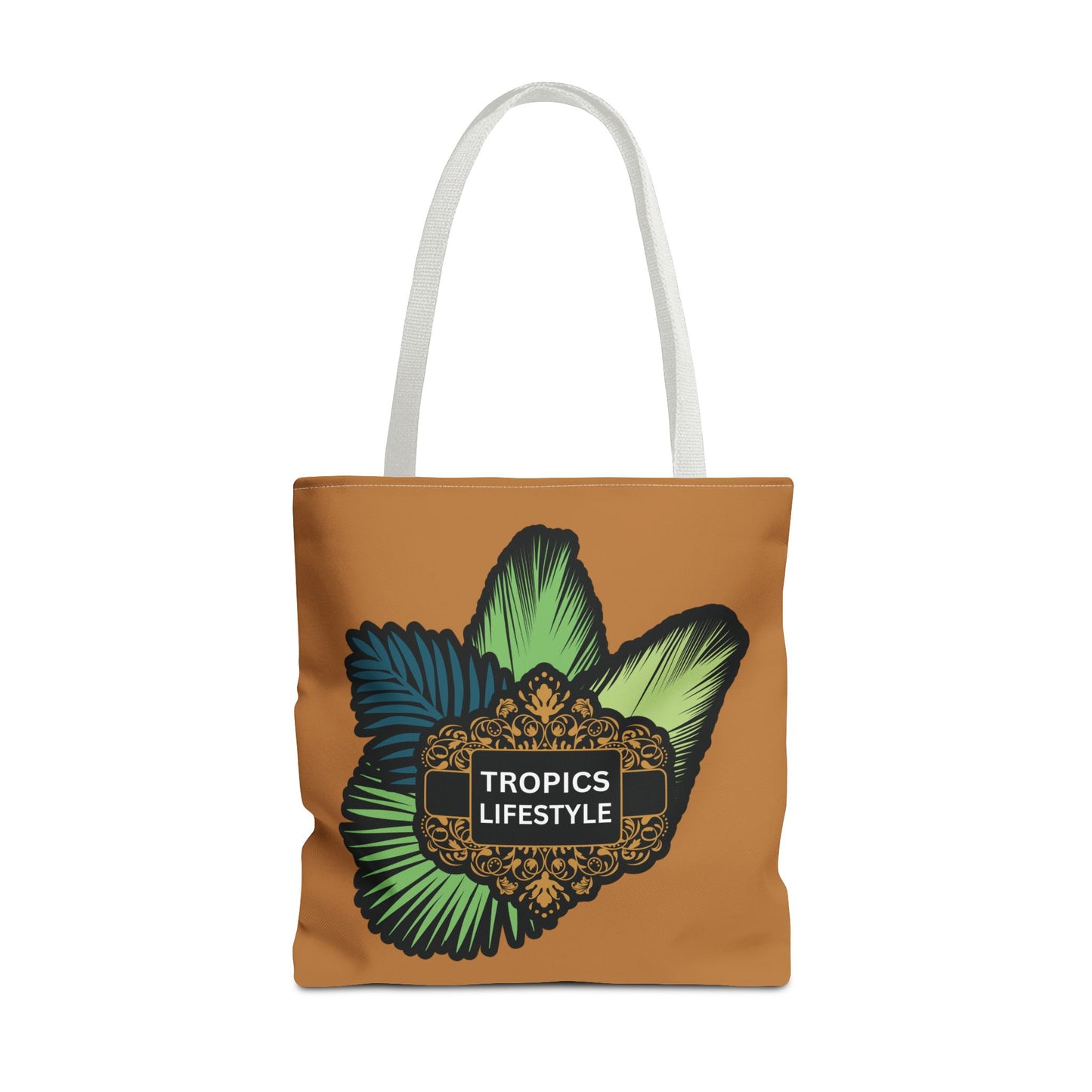 Elegant Tropics Lifestyle Logo Tote Bag - 3 Sizes, Lt. Brown