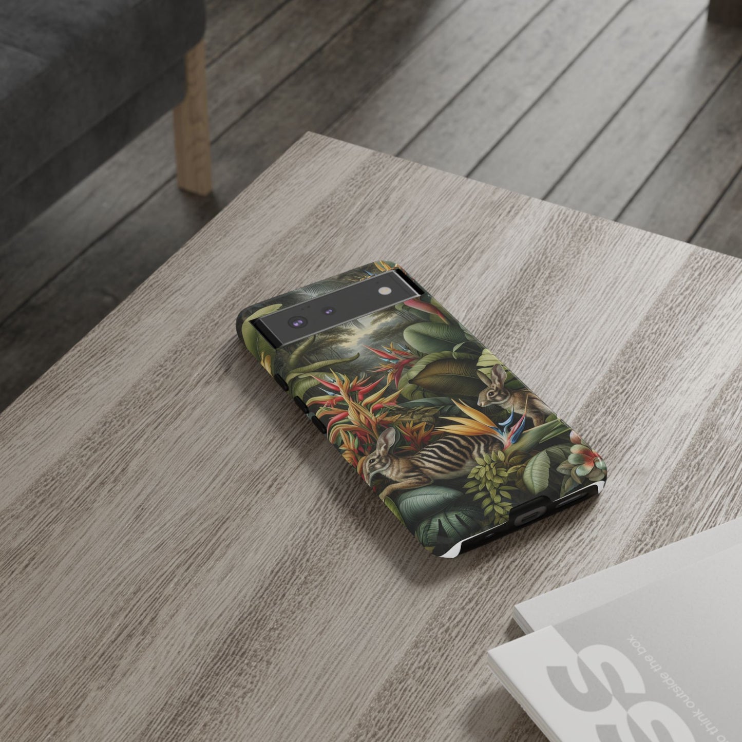 Rainforest Rabbit Outing Phone Case - Tough Cases with Summer Vibe