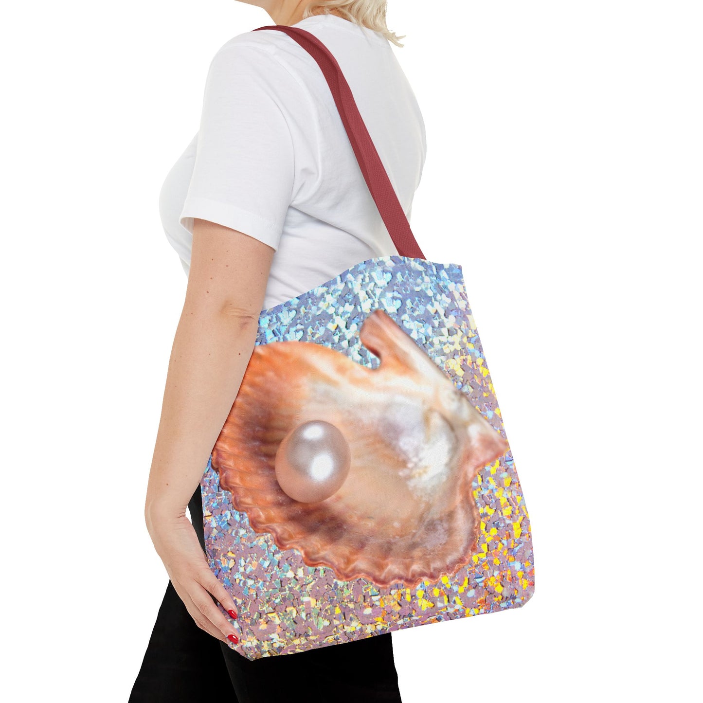 Disco Peach Pearl & Shell Tote Bag - 3 Sizes