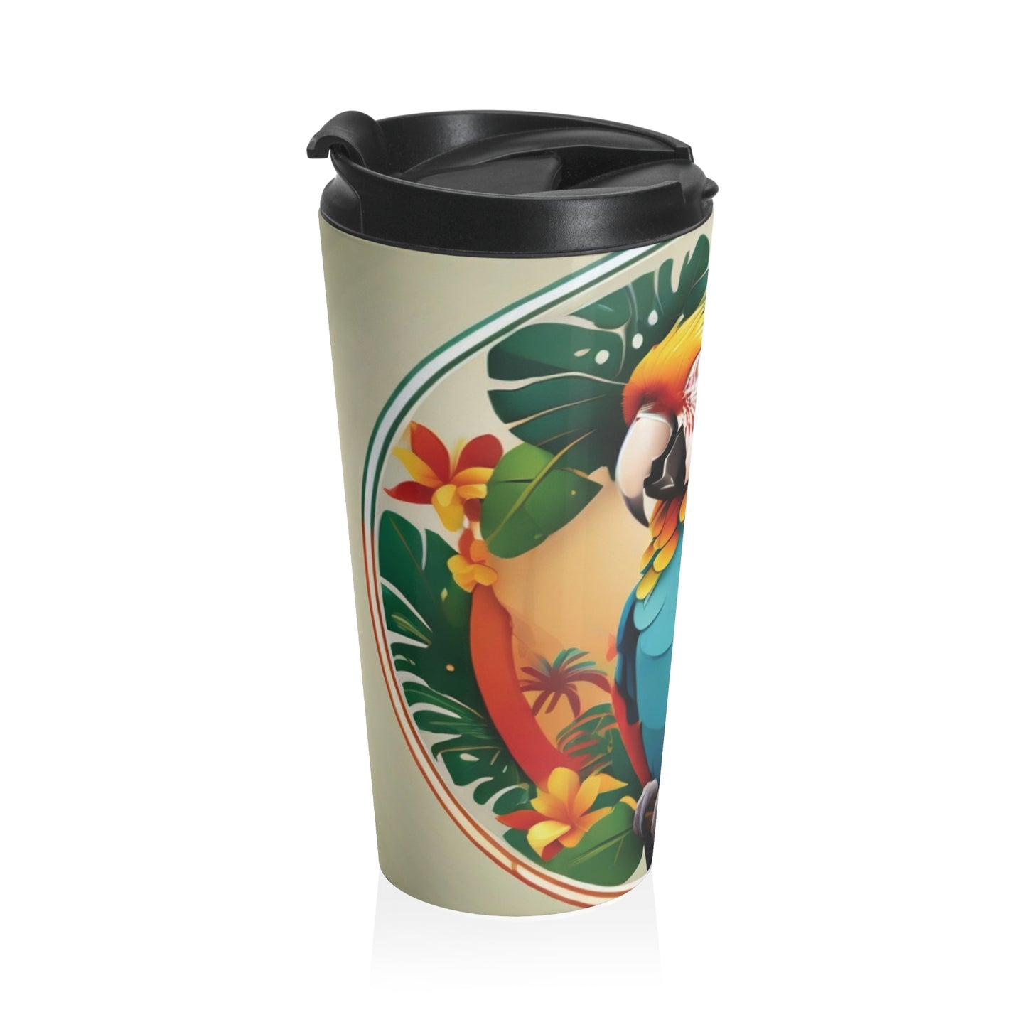 15 oz. Stainless Steel Travel Mug / Parrot Koko
