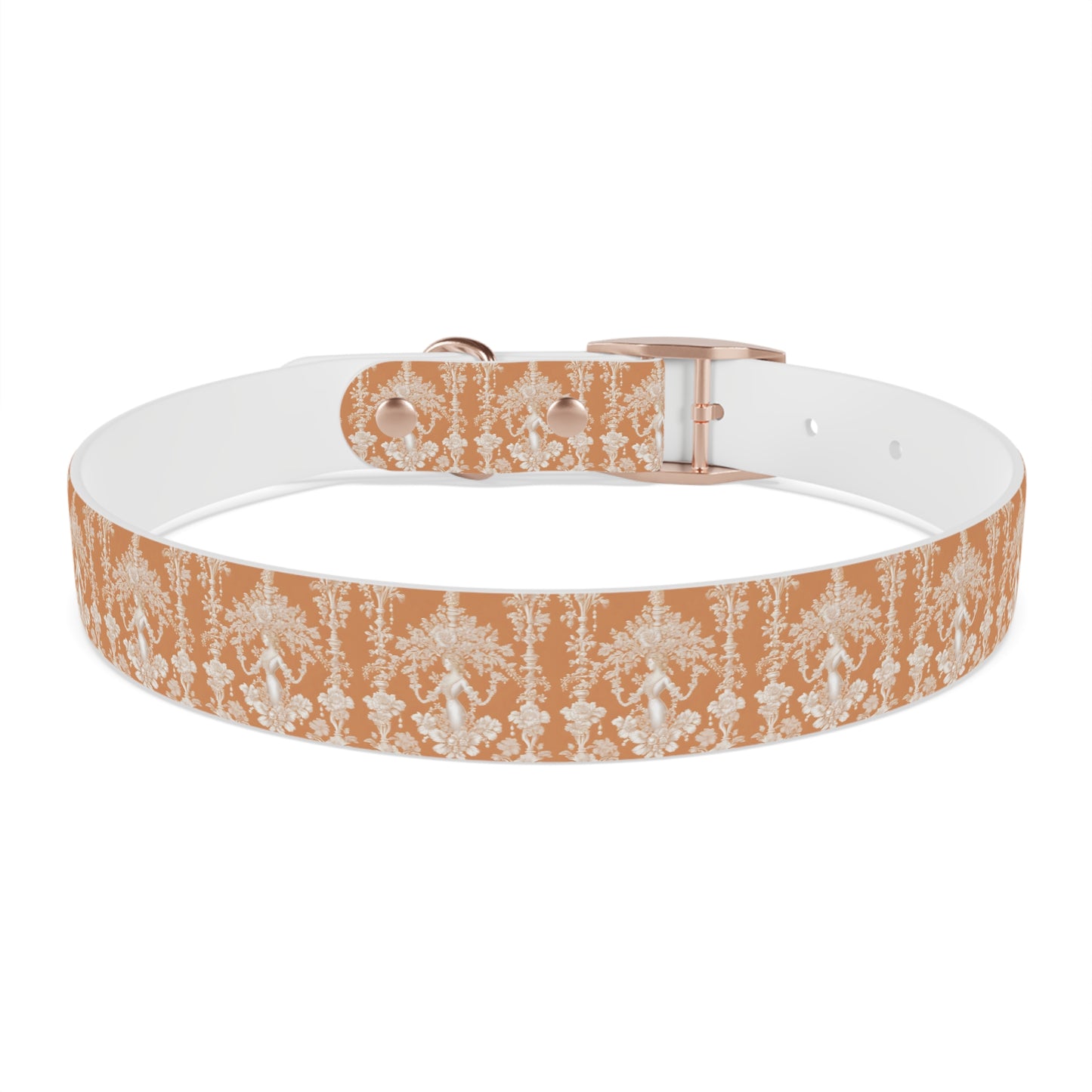 Dog Collar - Pearl Lady Toile, melon