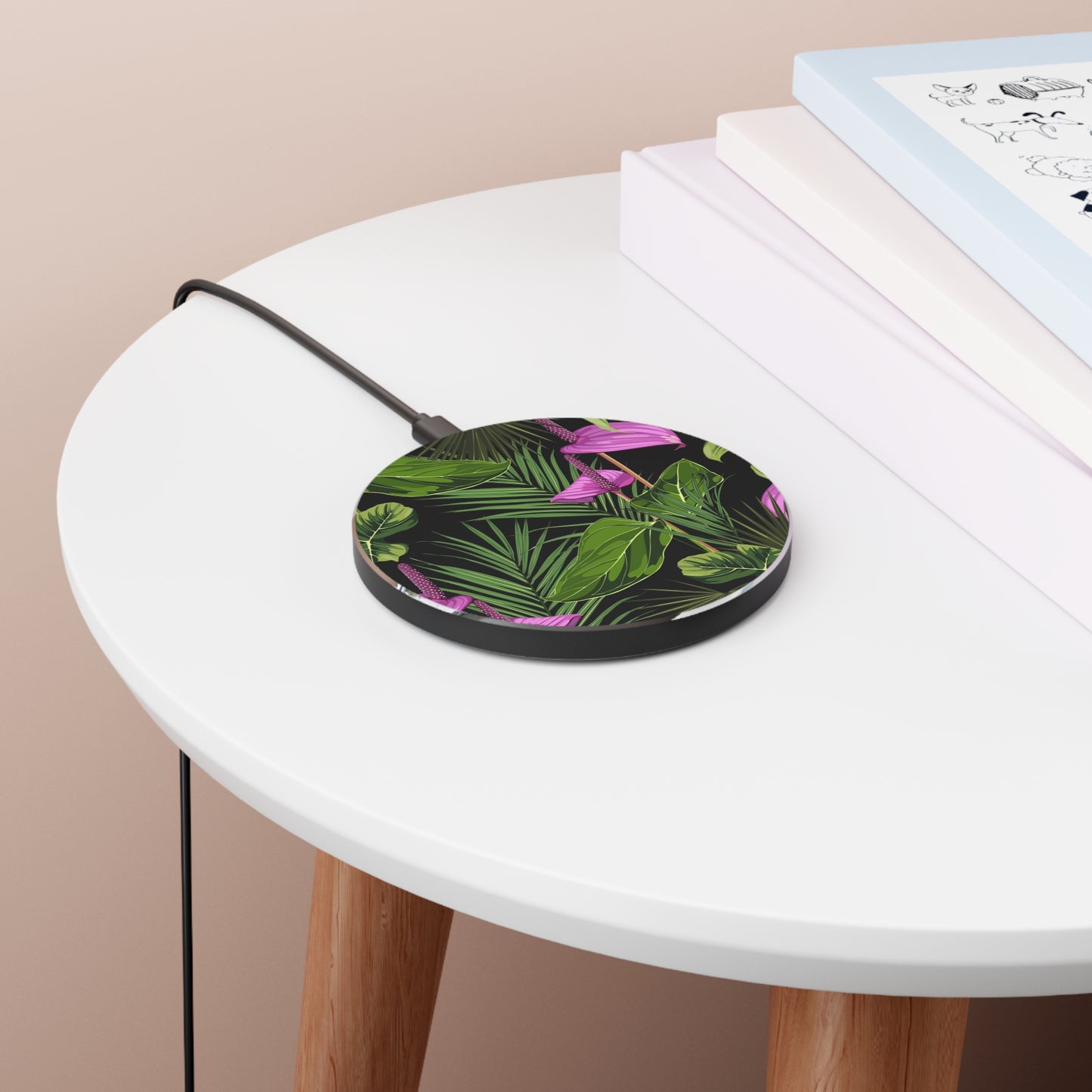 Wireless Charger - Anthurium and Palm