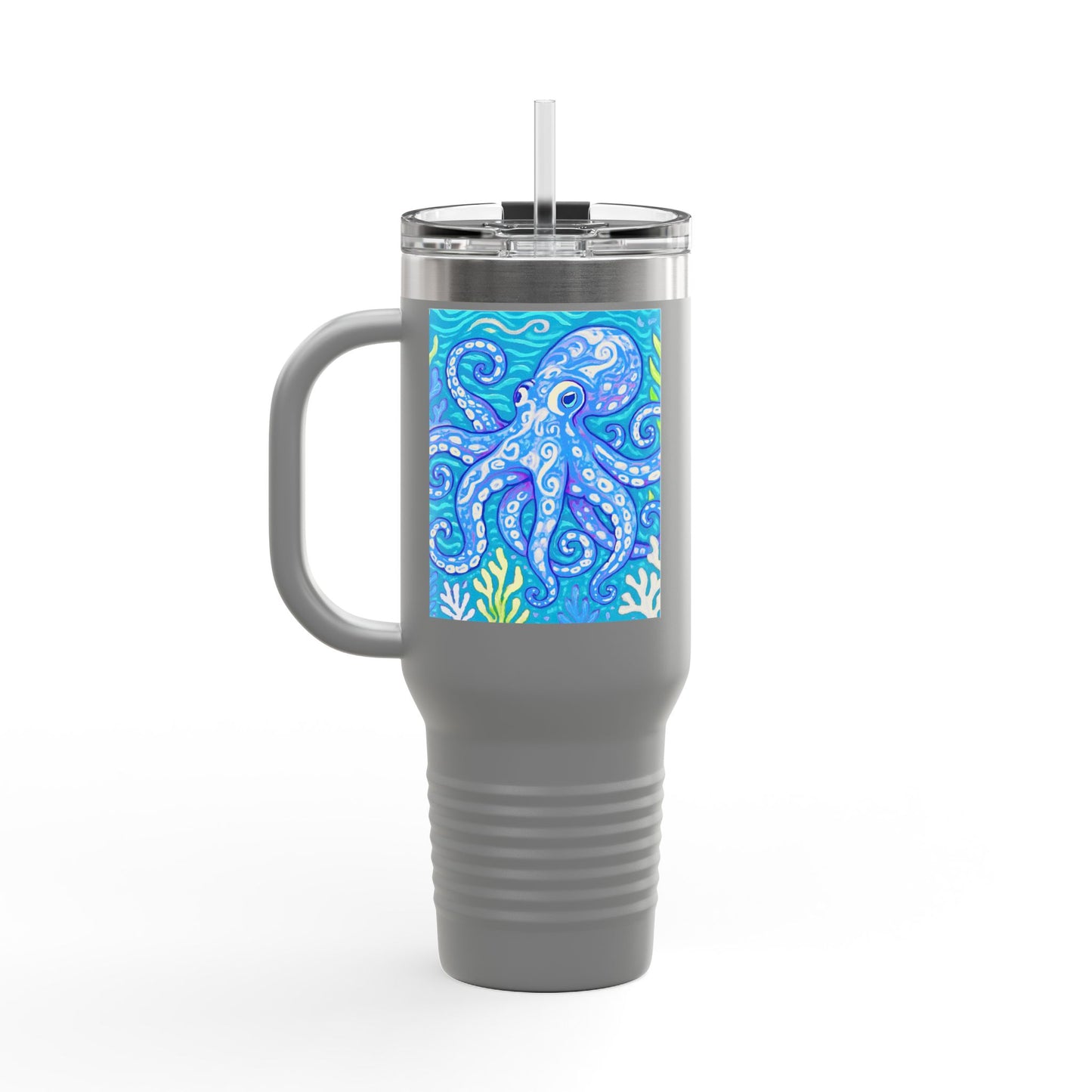 Kraken Joe/Blue Insulated Travel Mug - 40oz - Perfect for Outdoor Adventures