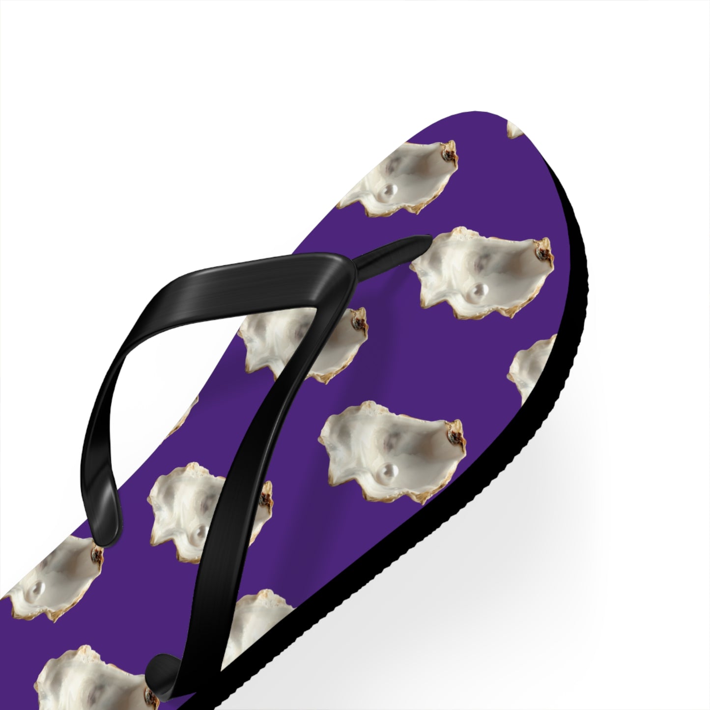 Flip Flops - White Pearl Oyster, purple