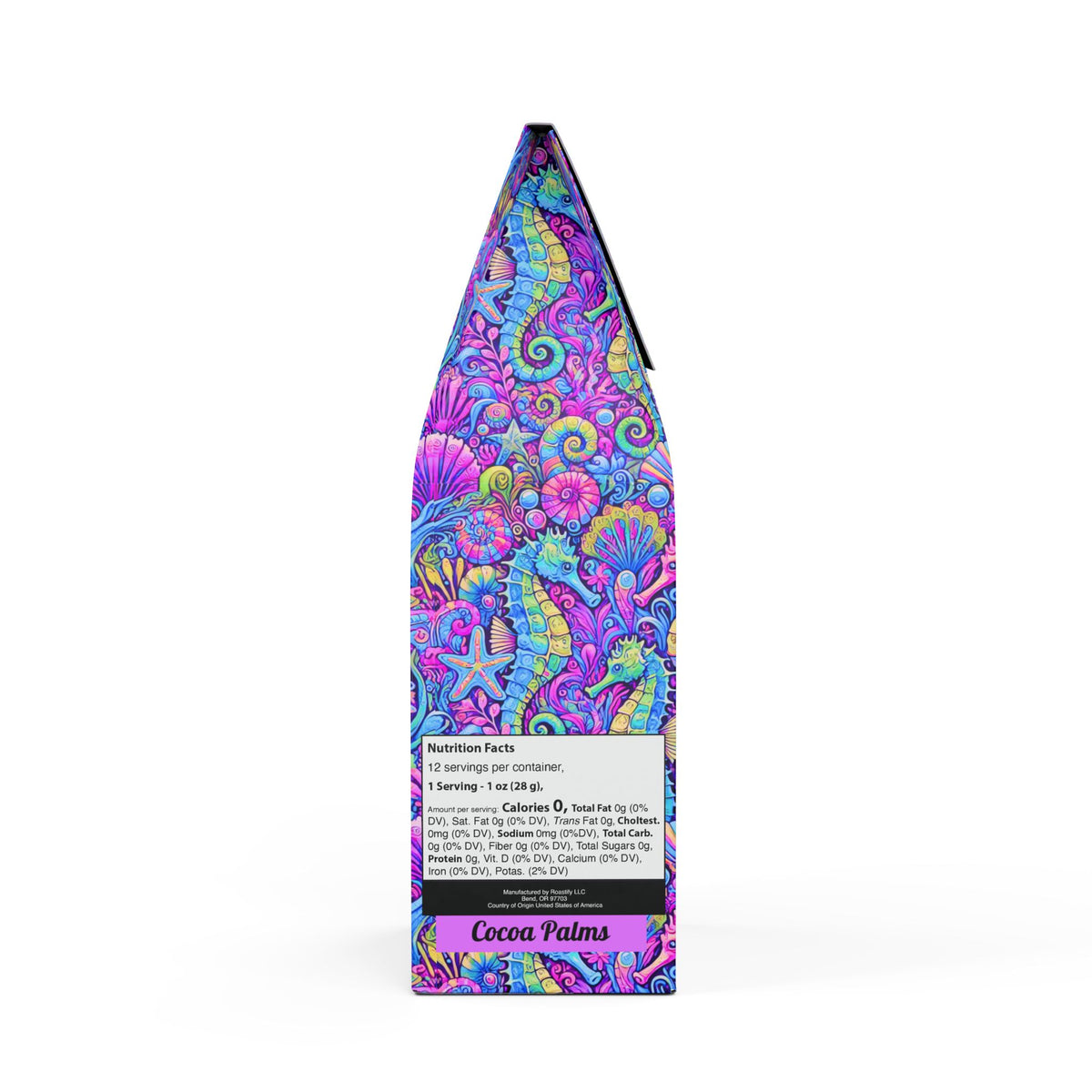 Cocoa Palms Blend™ (Medium-Dark Roast) Specialty Grade Craft Coffee / Seahorse Trio, Fantasy Pop