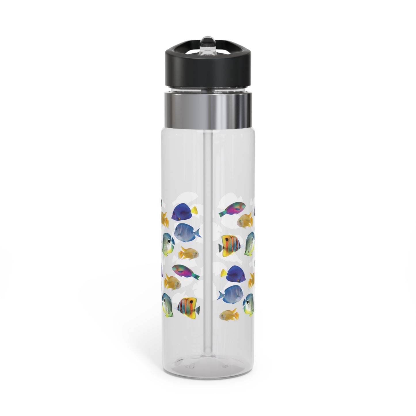 Tropical 20oz Tritan Sport Water Bottle -  Leakproof, Lightweight, BPA-Free / School of Fish