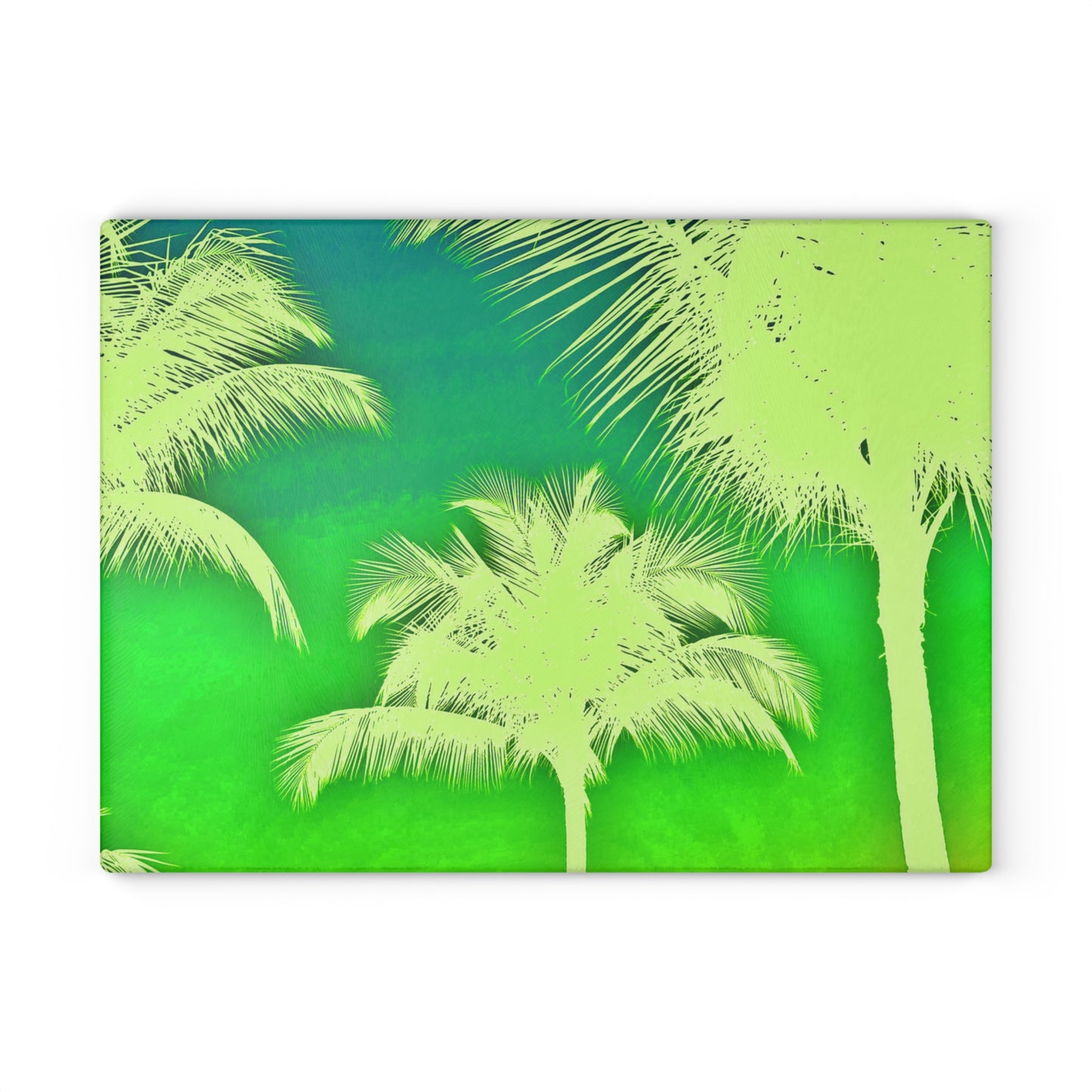 Glass Cutting Board, 2 sizes - Palm Glow/Green